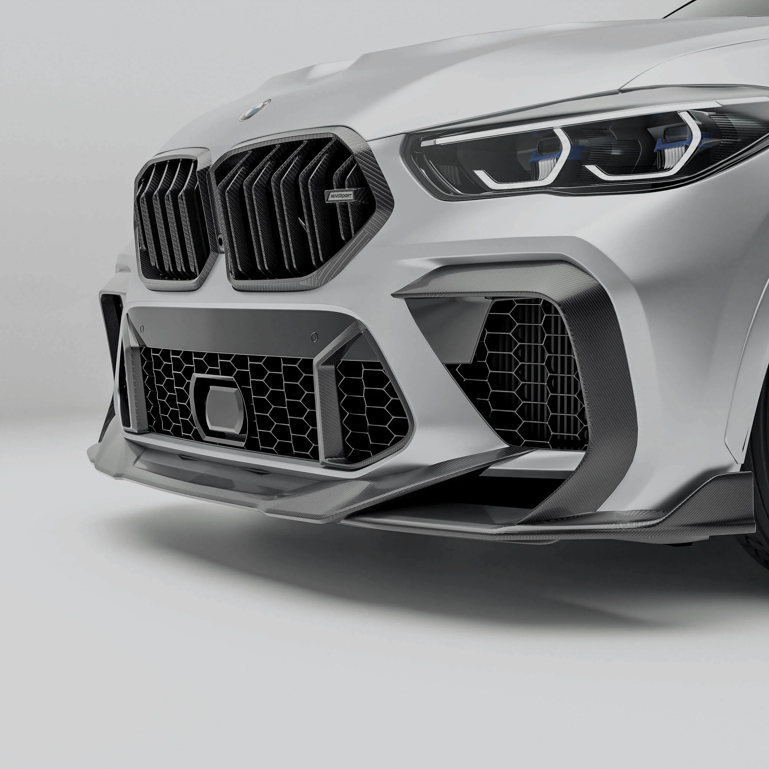 Карбонові канарди переднього бампера для BMW X6M F96 thumbnail 2