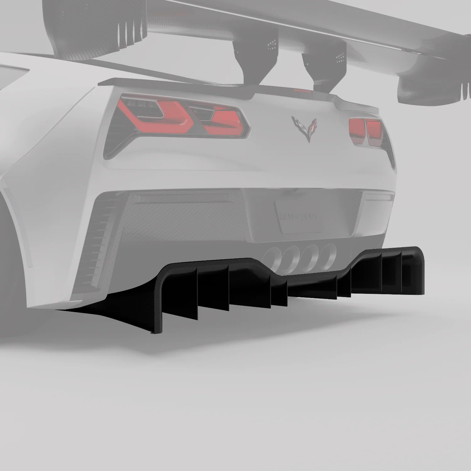 Carbon Fiber Rear Diffuser for Chevrolet Corvette C7 thumbnail 3