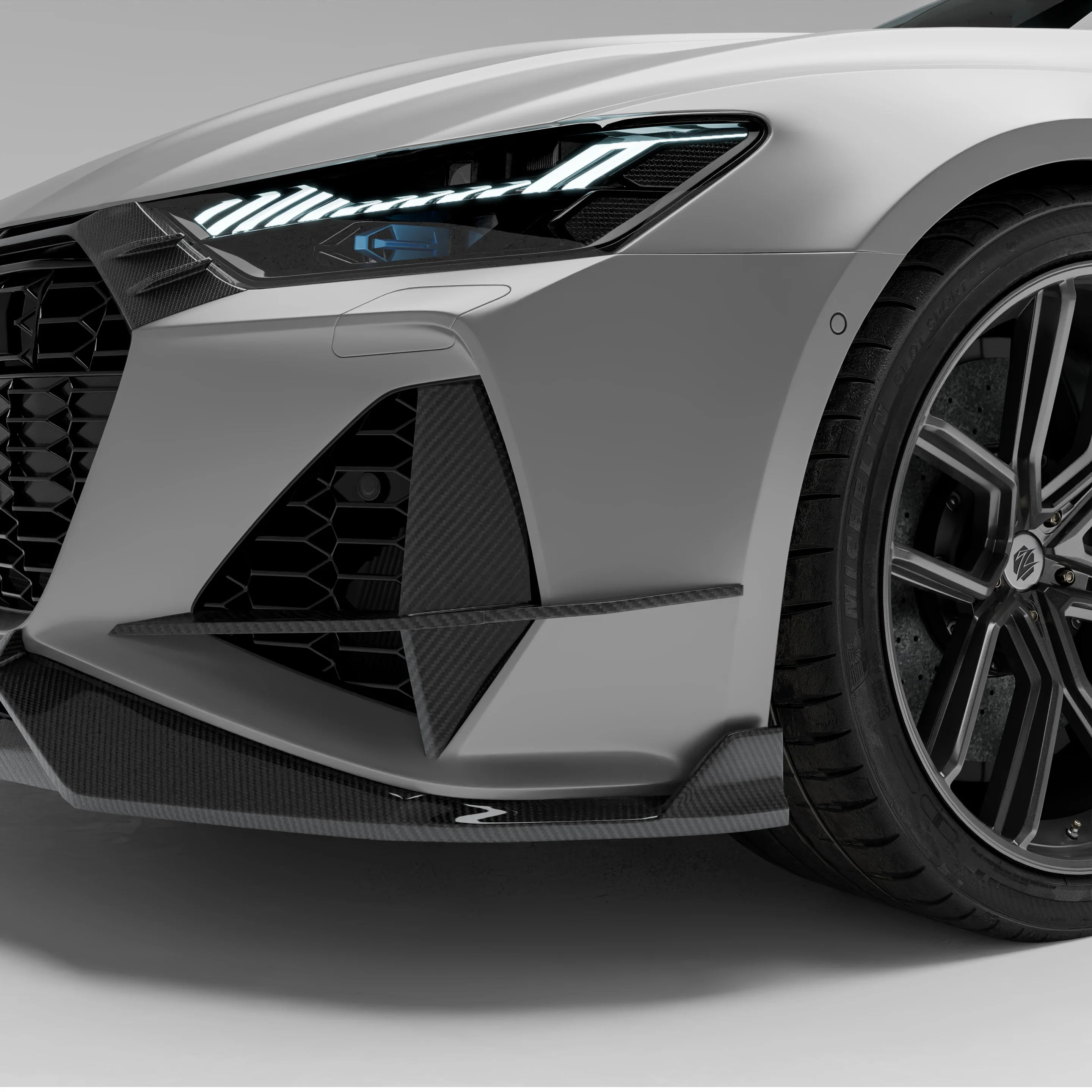 Карбонові канарди переднього бампера для Audi RS6 RS7 C8 thumbnail 3