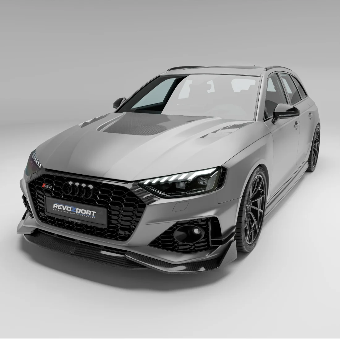 Карбоновий передній спліттер для Audi RS4 B9.5 Avant thumbnail 9