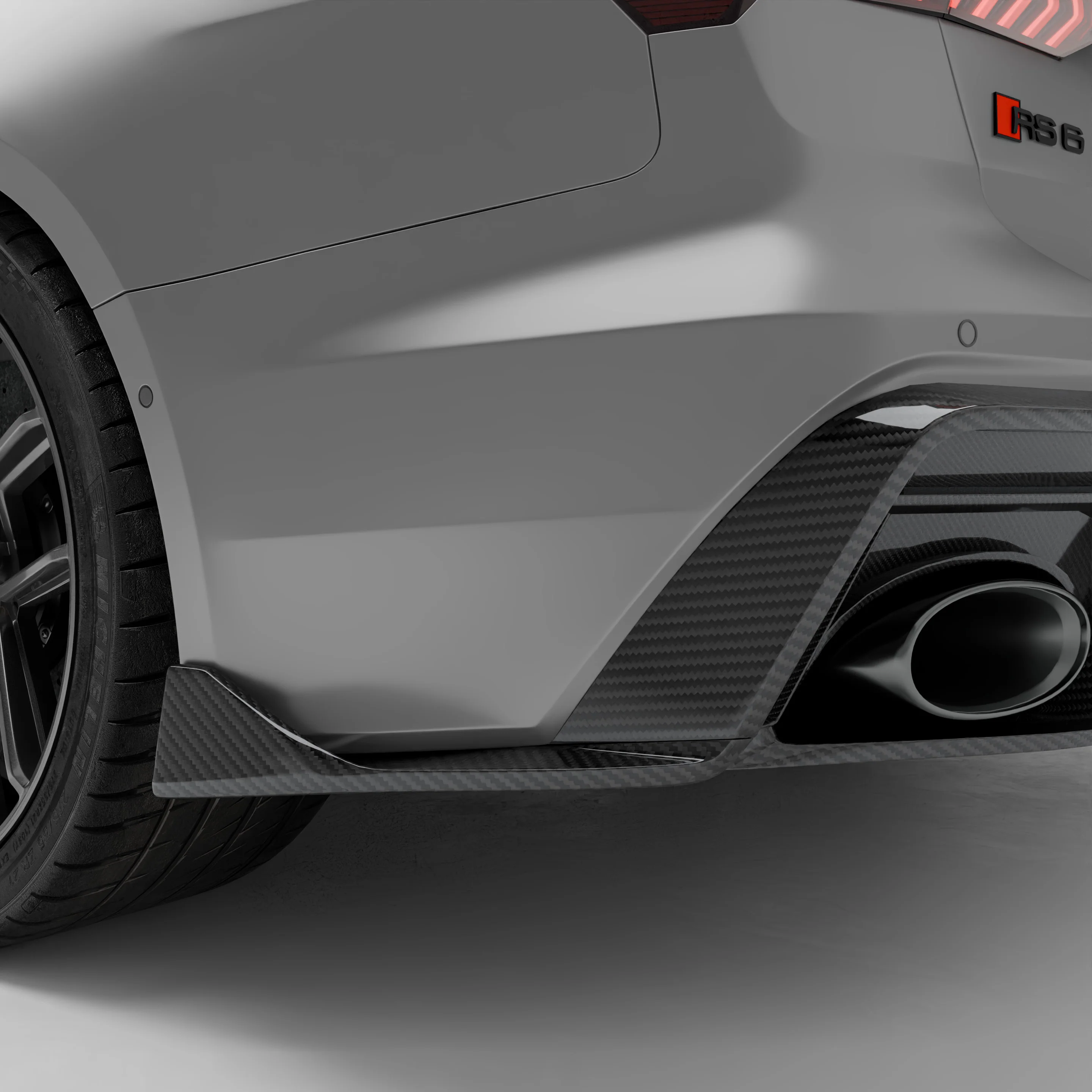 Карбоновий задній дифузор для Audi RS6 C8 thumbnail 9