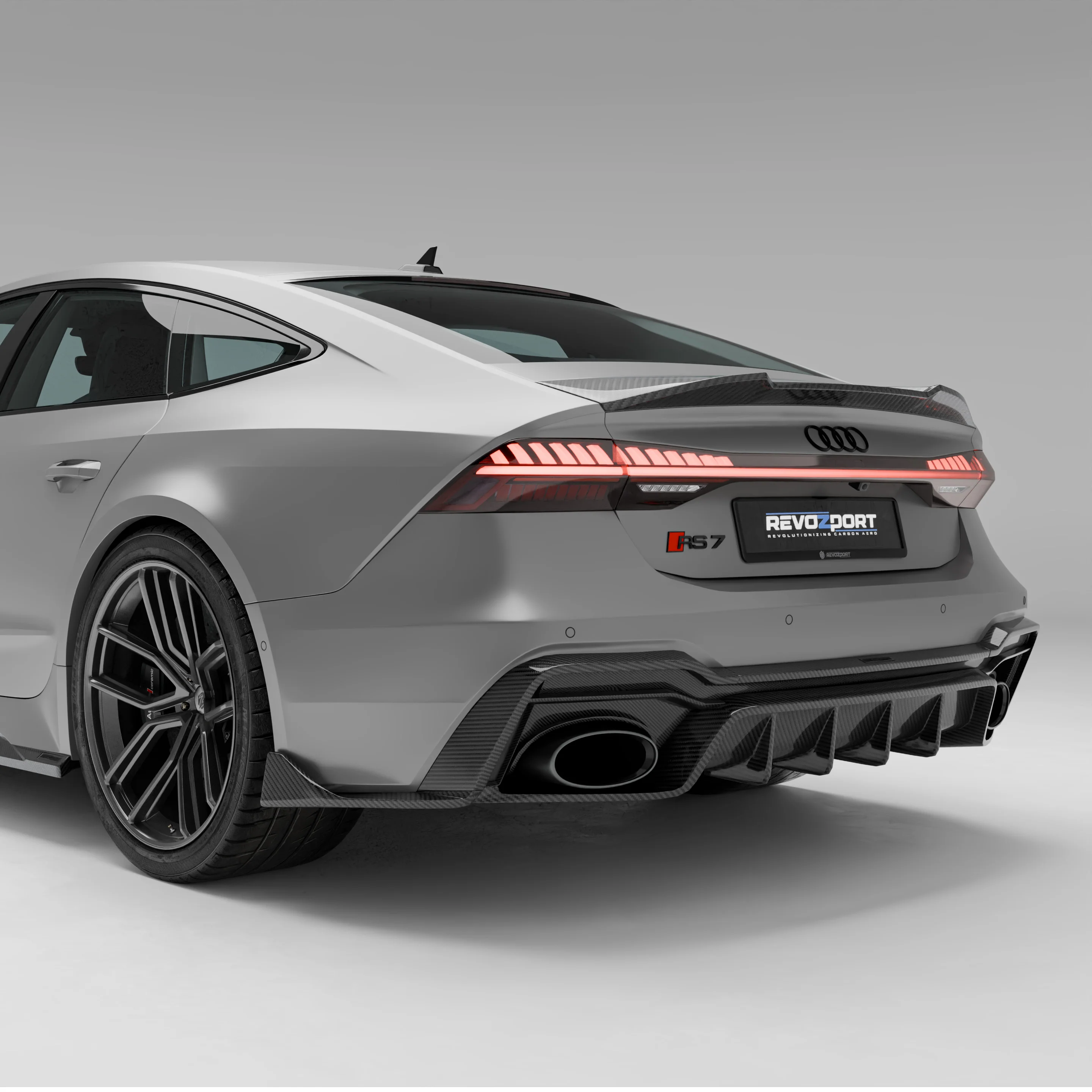 Карбоновий задній дифузор для Audi RS7 C8 thumbnail 3