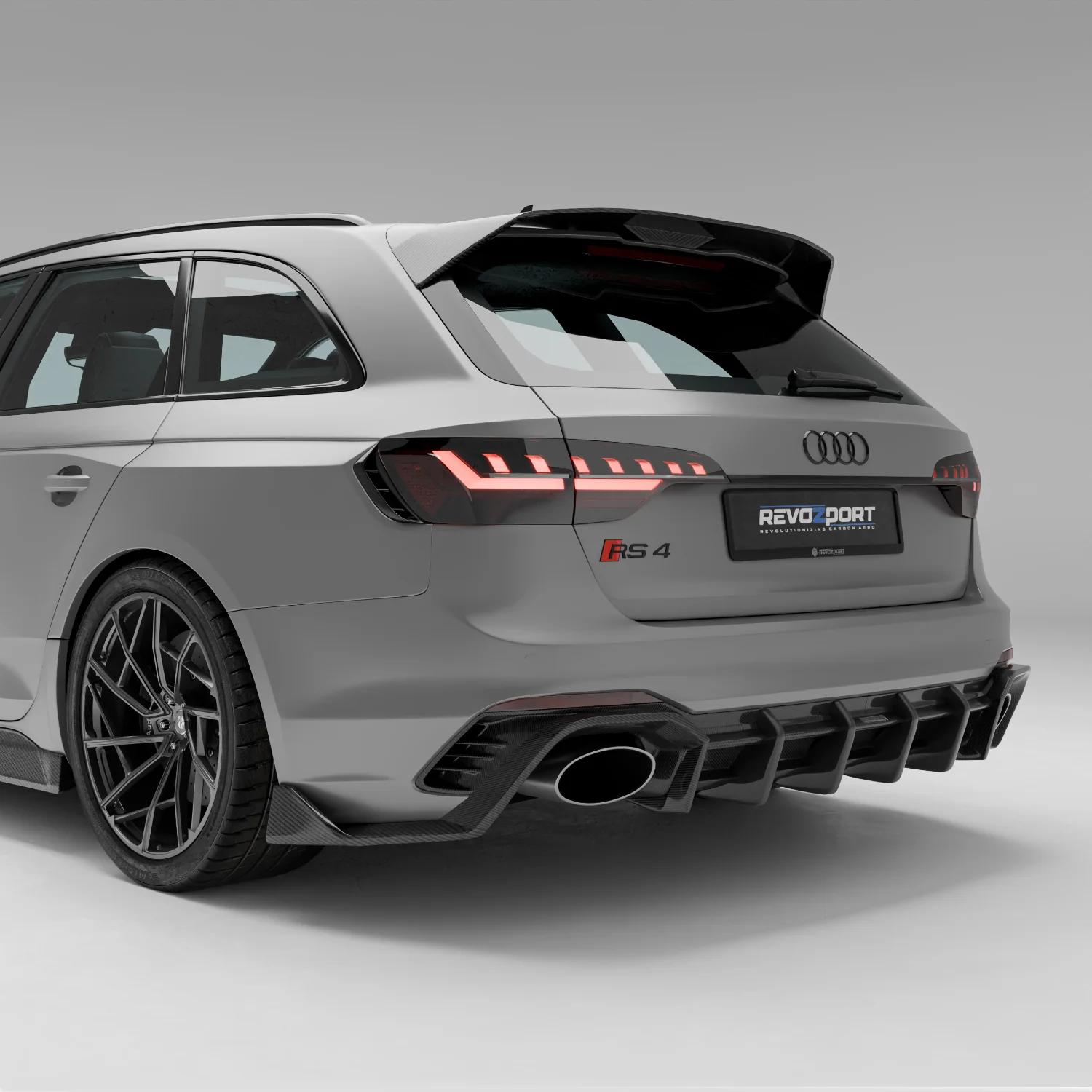 Карбоновий задній дифузор для Audi RS4 B9.5 Avant thumbnail 2