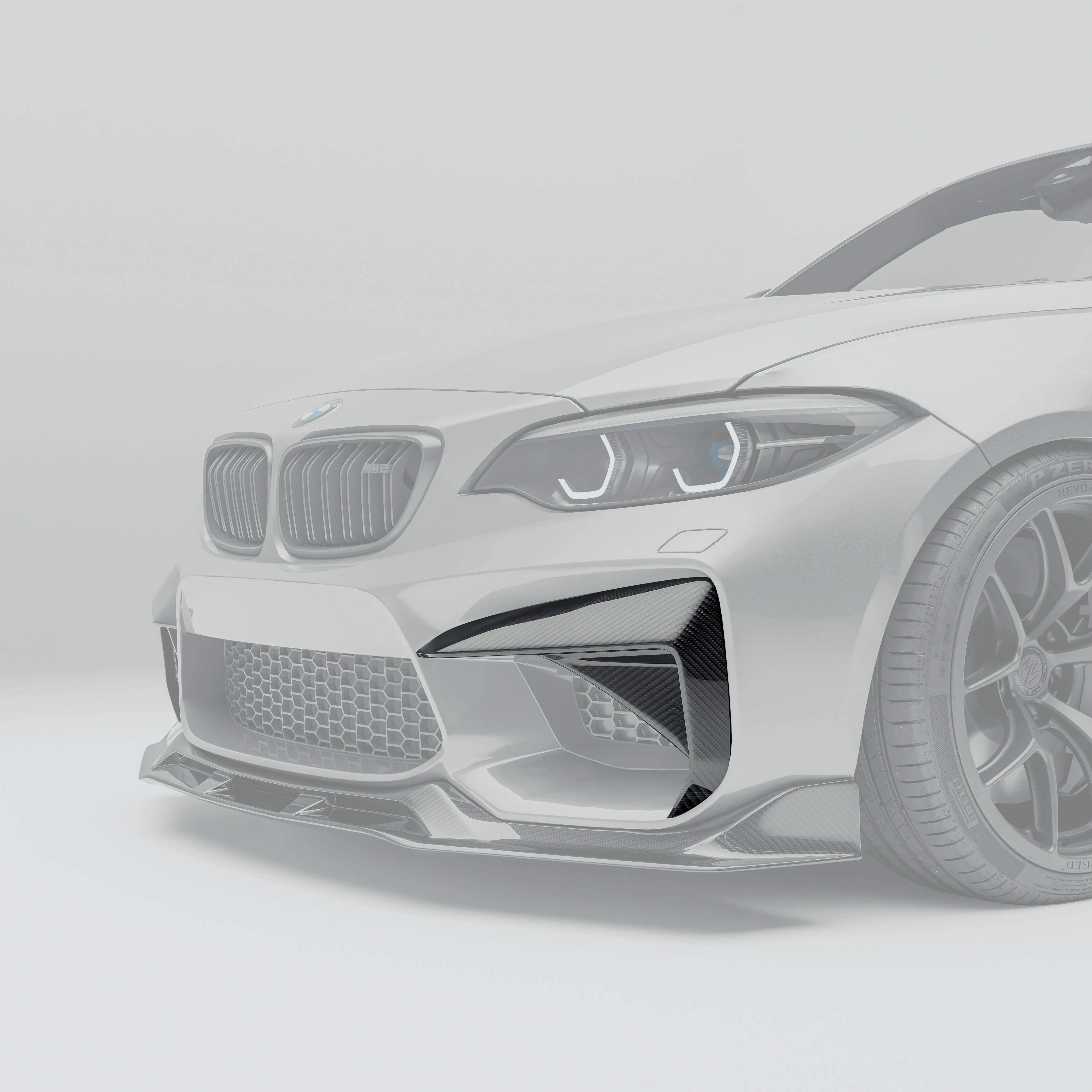 Carbon Fiber Front Bumper Vents for BMW M2 F87 - Image 1