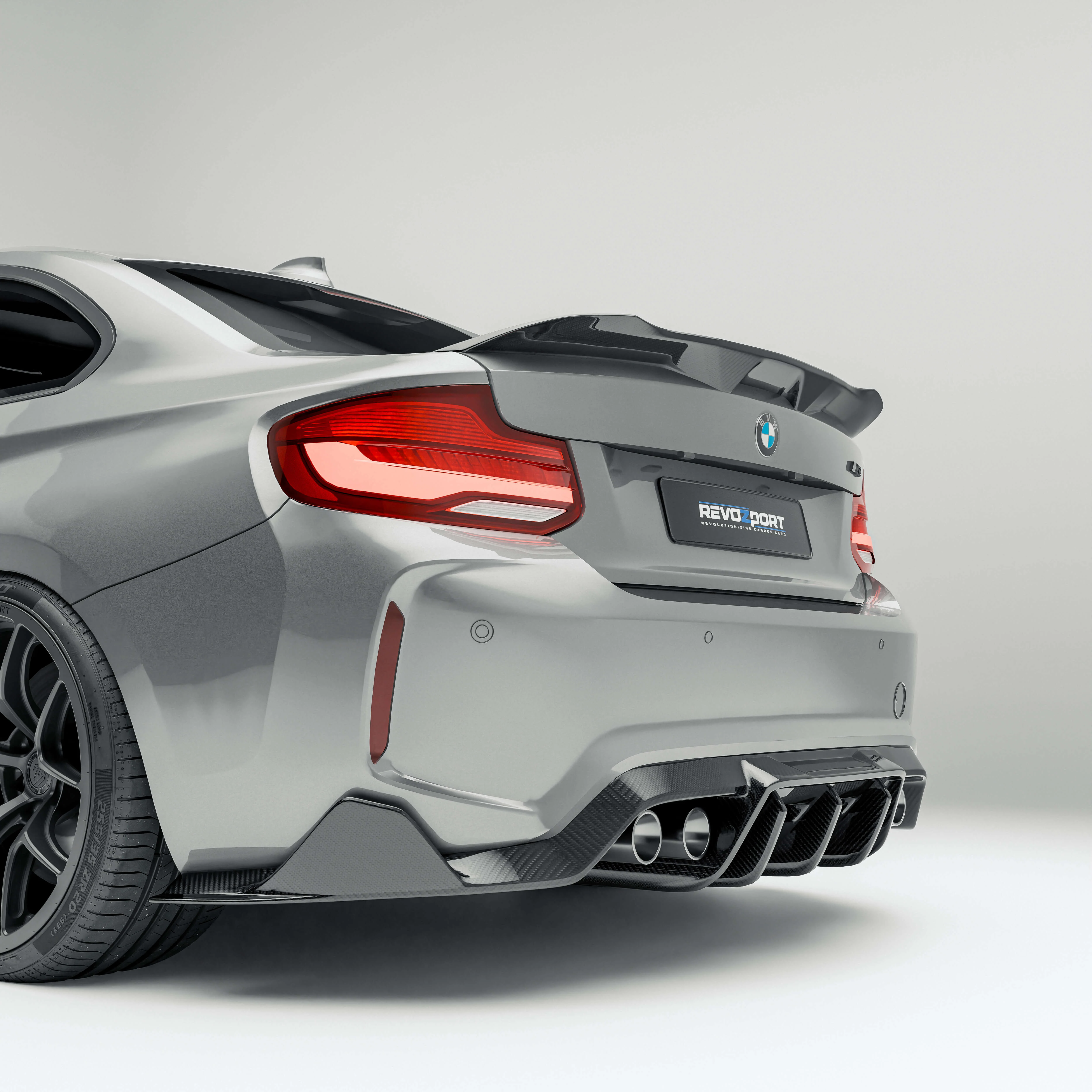 Carbon Fiber Rear Diffuser for BMW M2 Competition F87 thumbnail 2