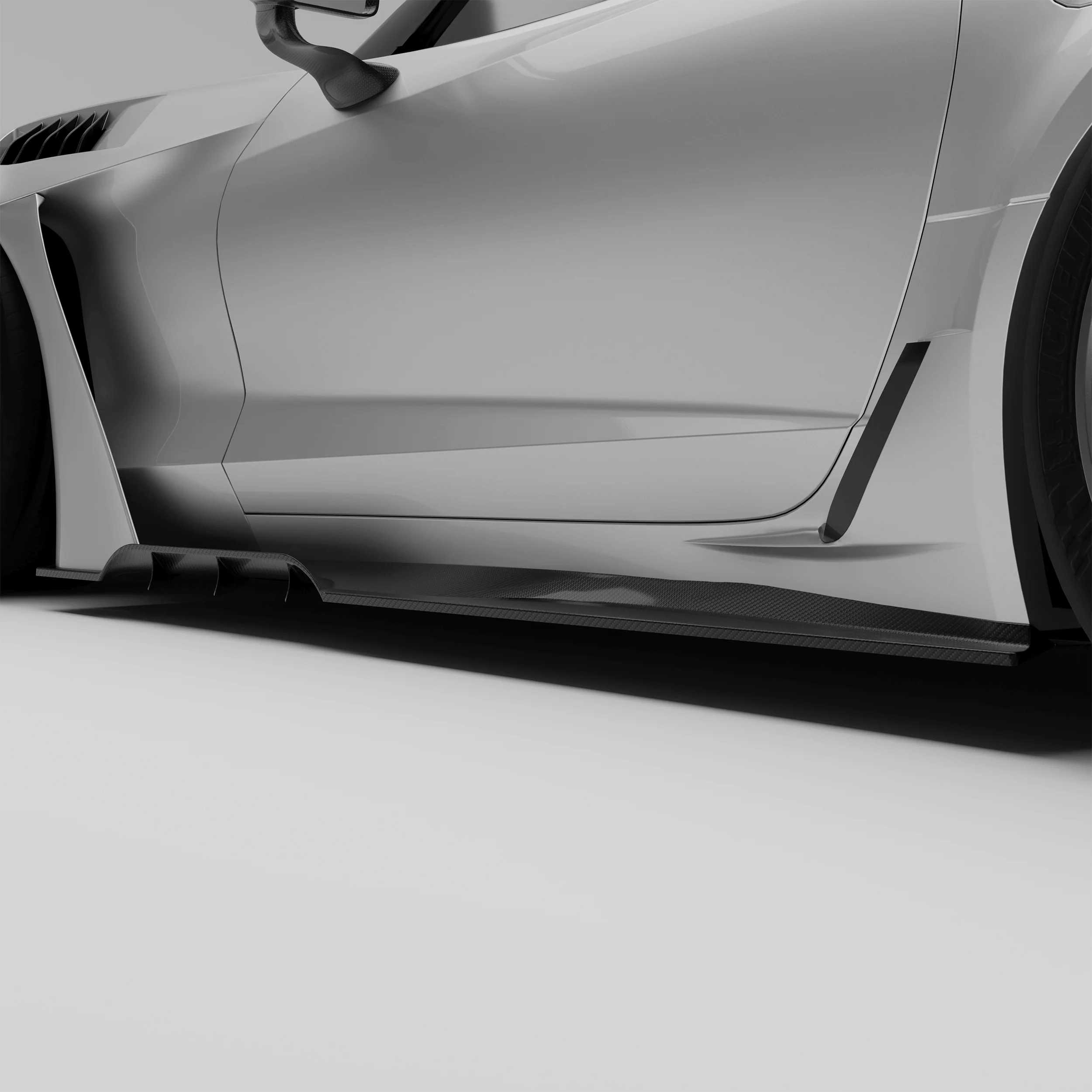 Карбонові бічні пороги для Chevrolet Corvette C7 thumbnail 2