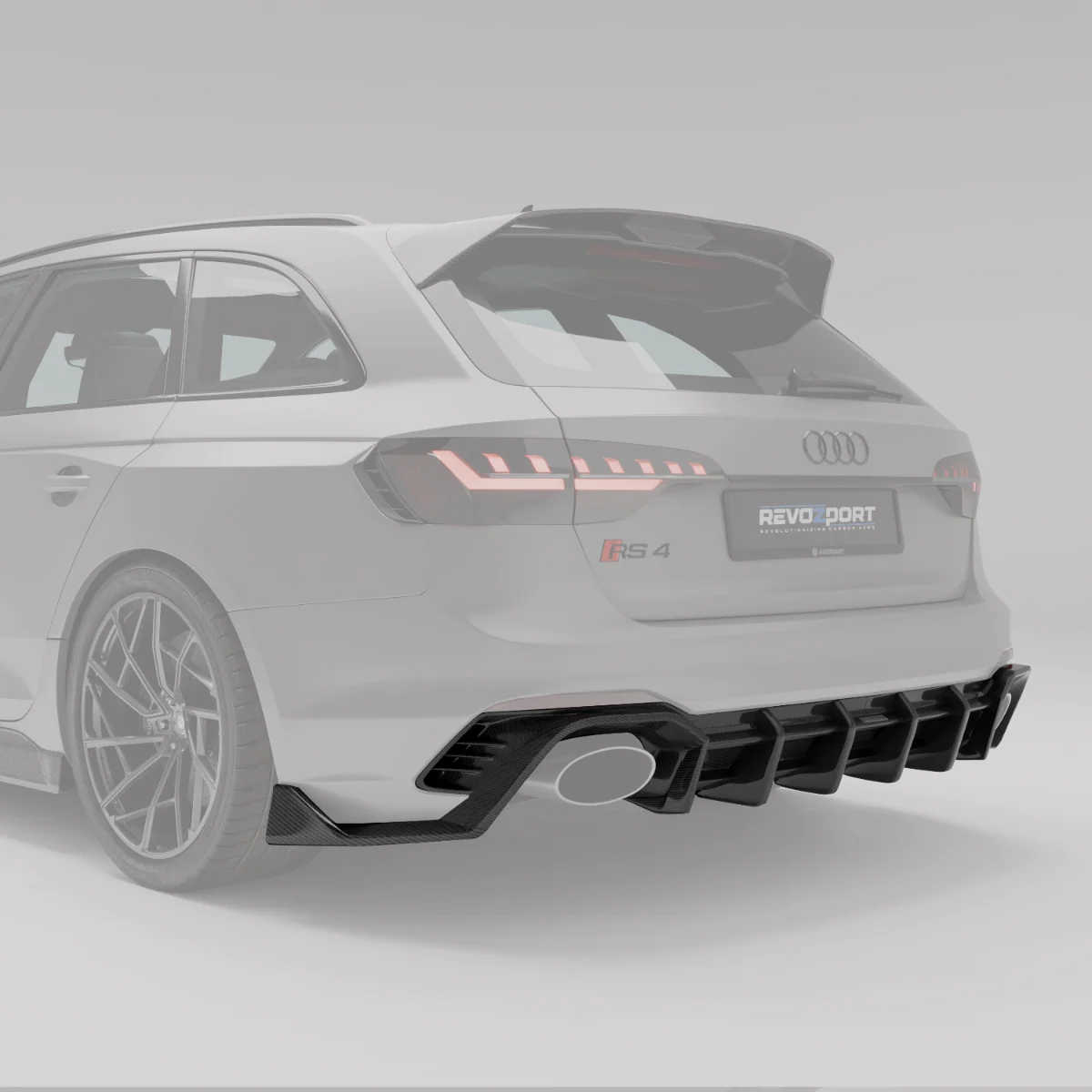Carbon Fiber Rear Diffuser for Audi RS4 B9.5 Avant - Image 1