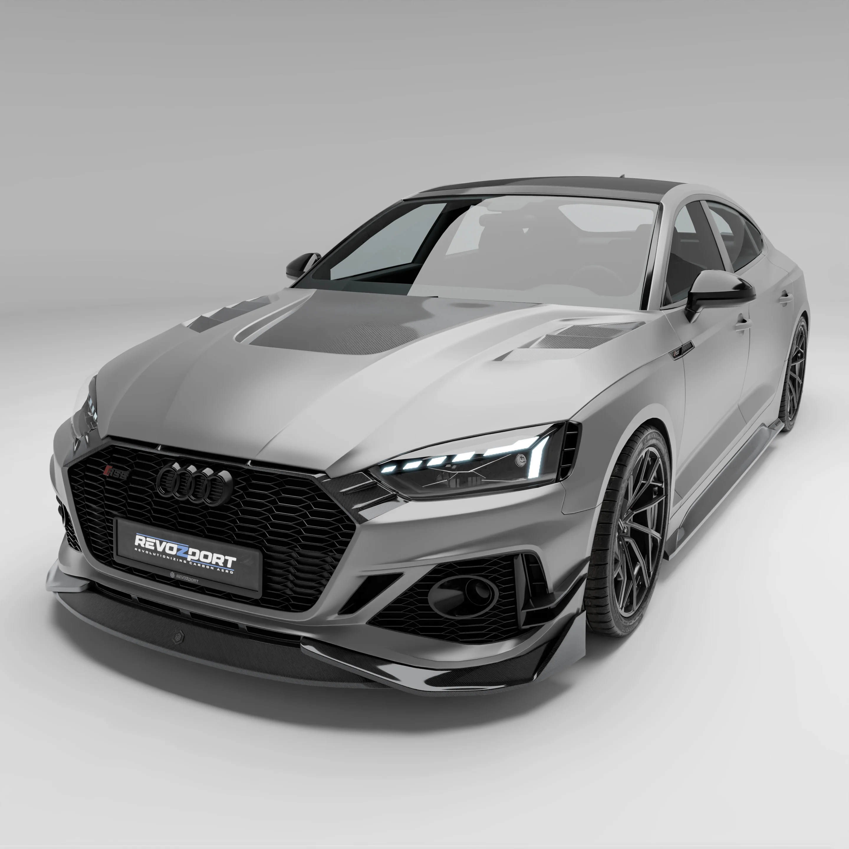 Карбонові канарди переднього бампера для Audi RS5 B9.5 Sportback thumbnail 8