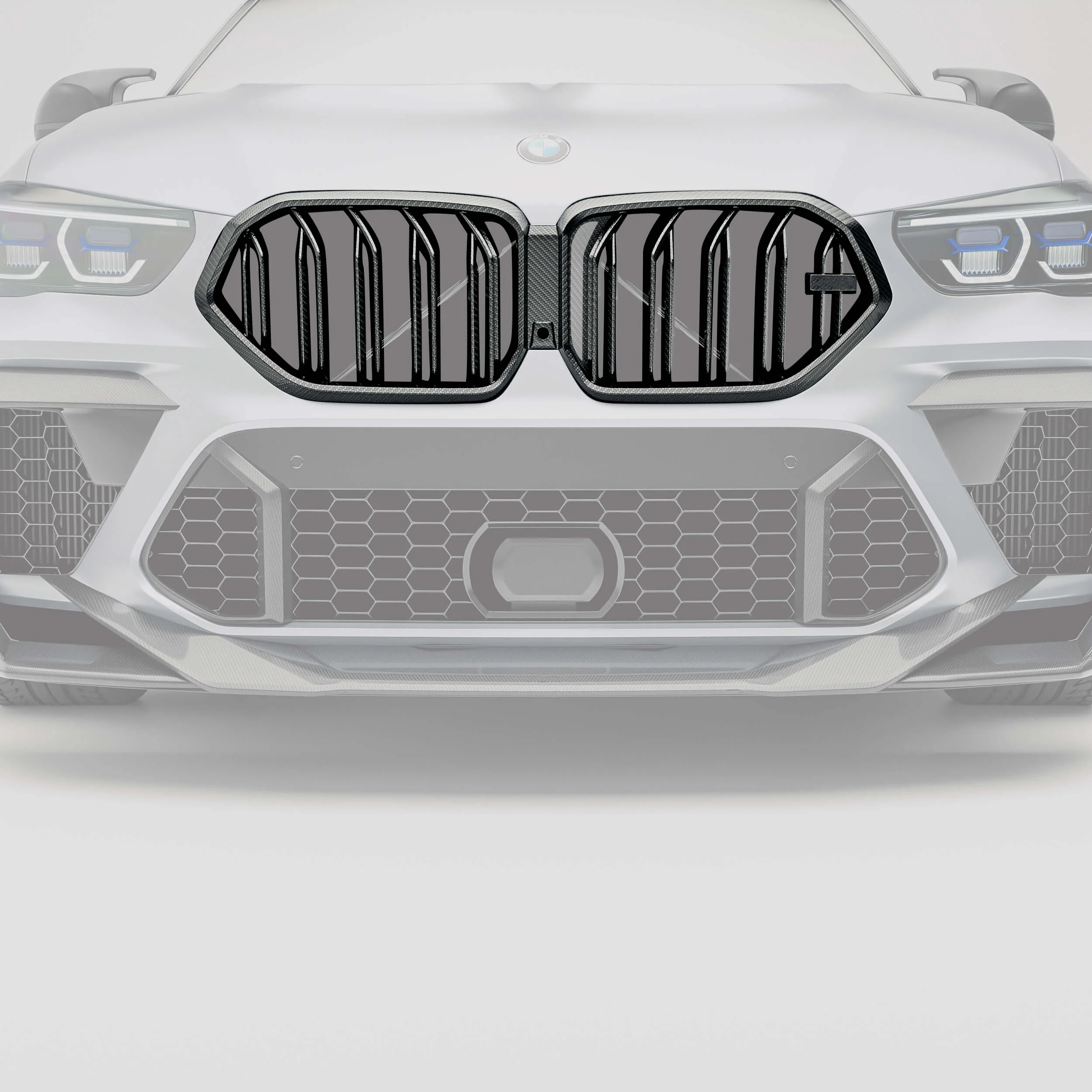Carbon Fiber Front Grill for BMW X6M F96 - Image 1