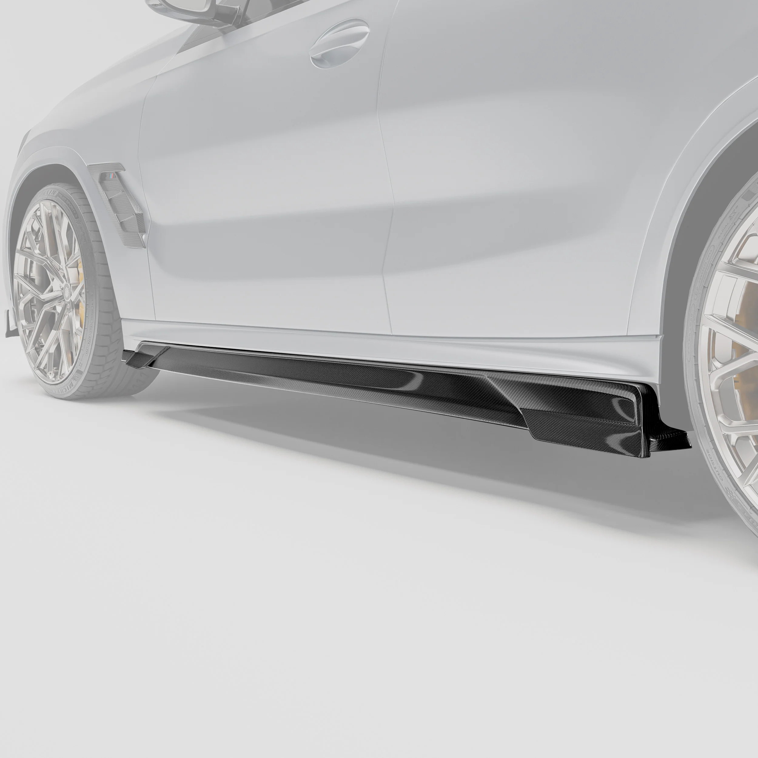 Carbon Fiber Side Skirts for BMW X5M X6M F95 F96 LCI - Image 1