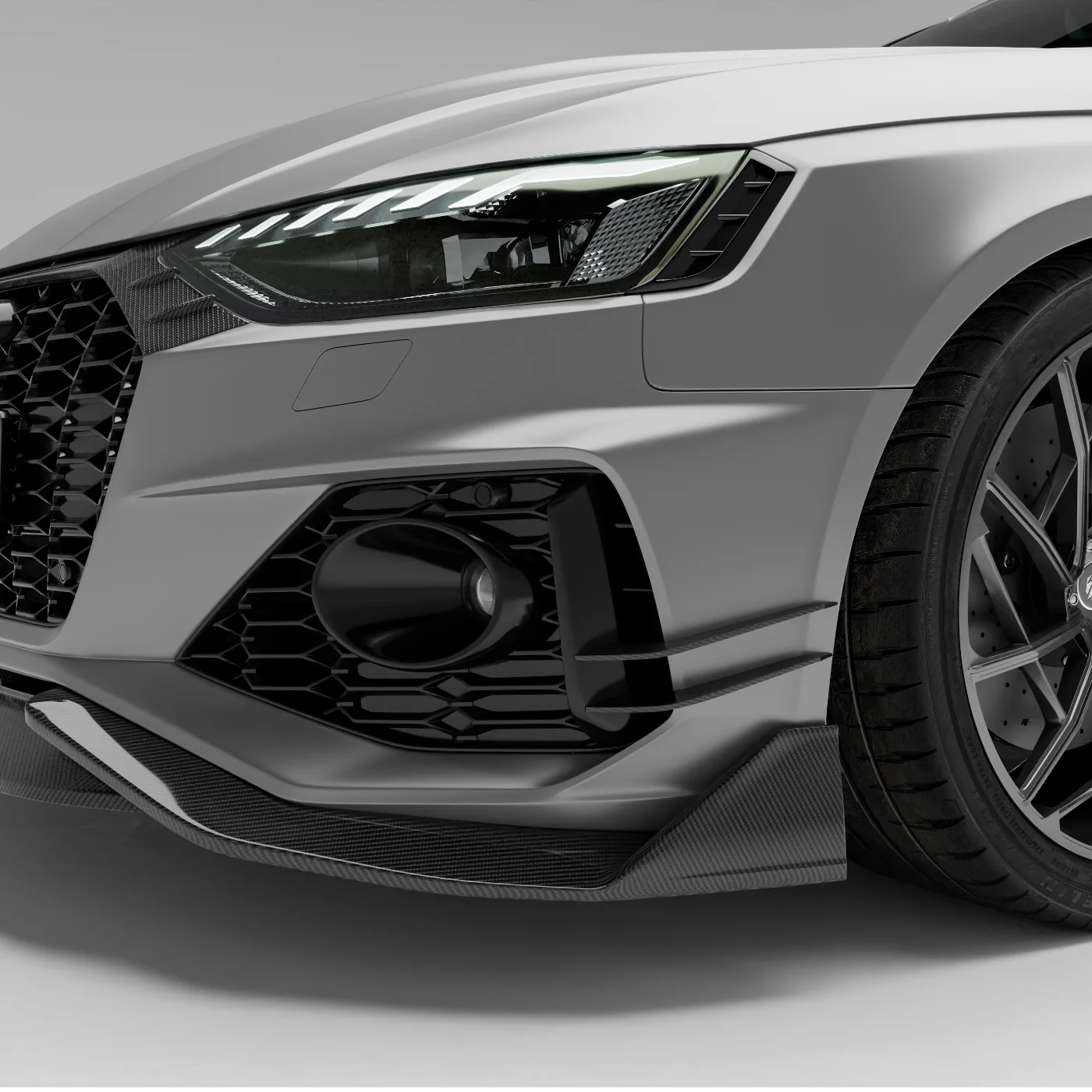 Карбонові канарди переднього бампера для Audi RS4 B9.5 Avant thumbnail 3