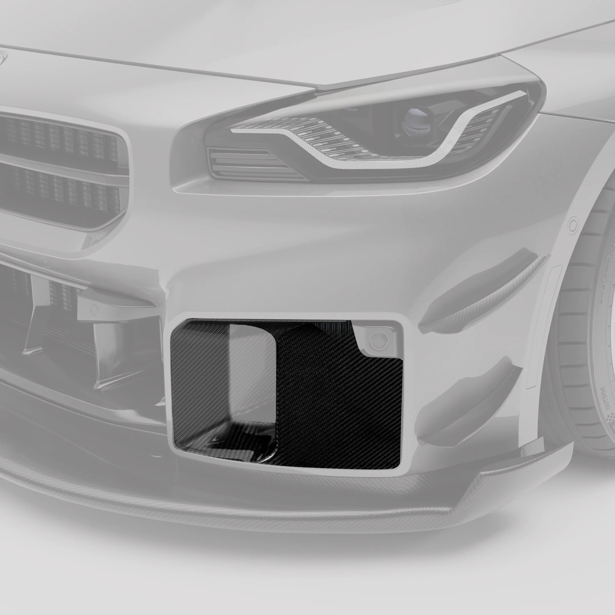 Dry Carbon Fiber Front Bumper Vents for BMW G87 M2 thumbnail 2