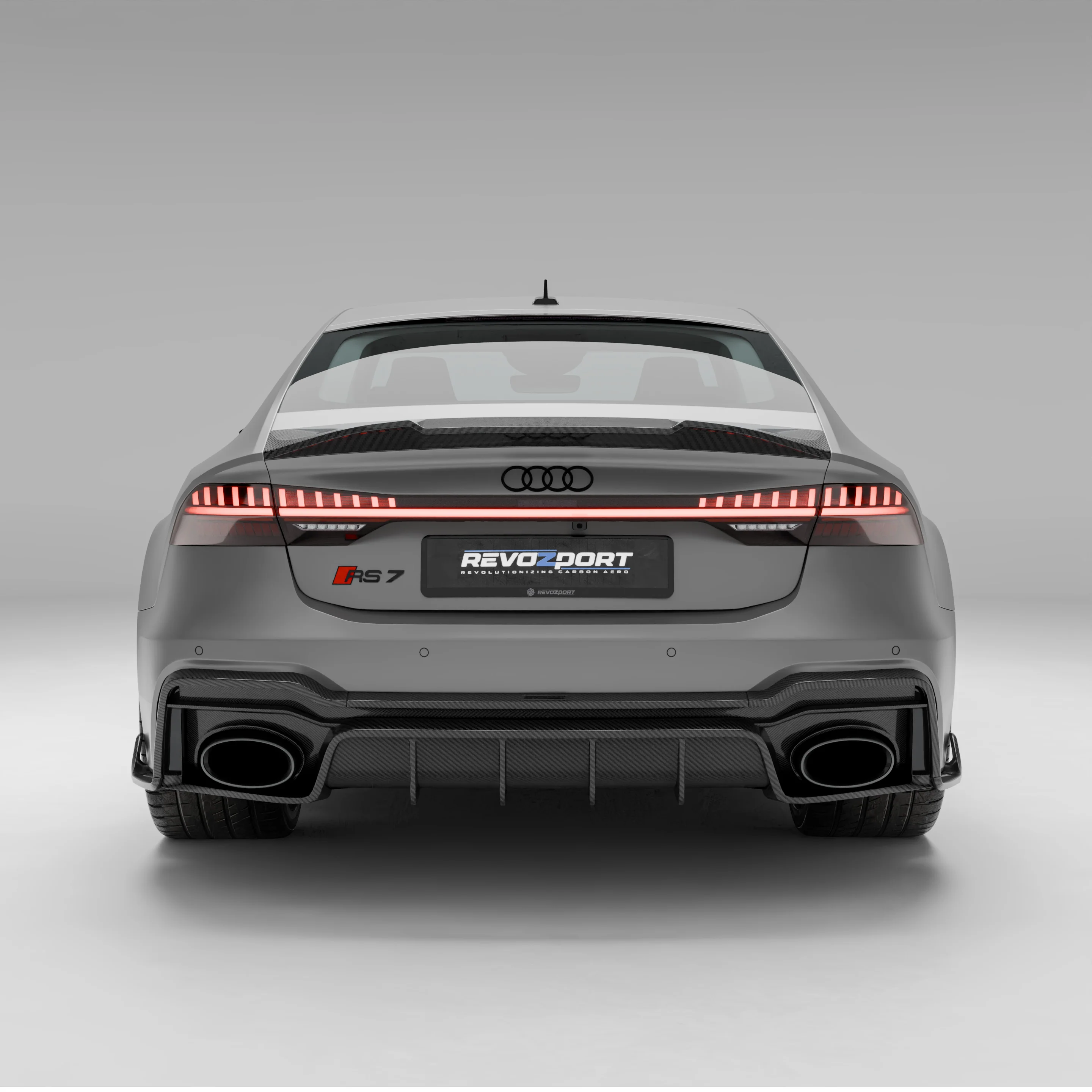 Карбоновий задній дифузор для Audi RS7 C8 thumbnail 10