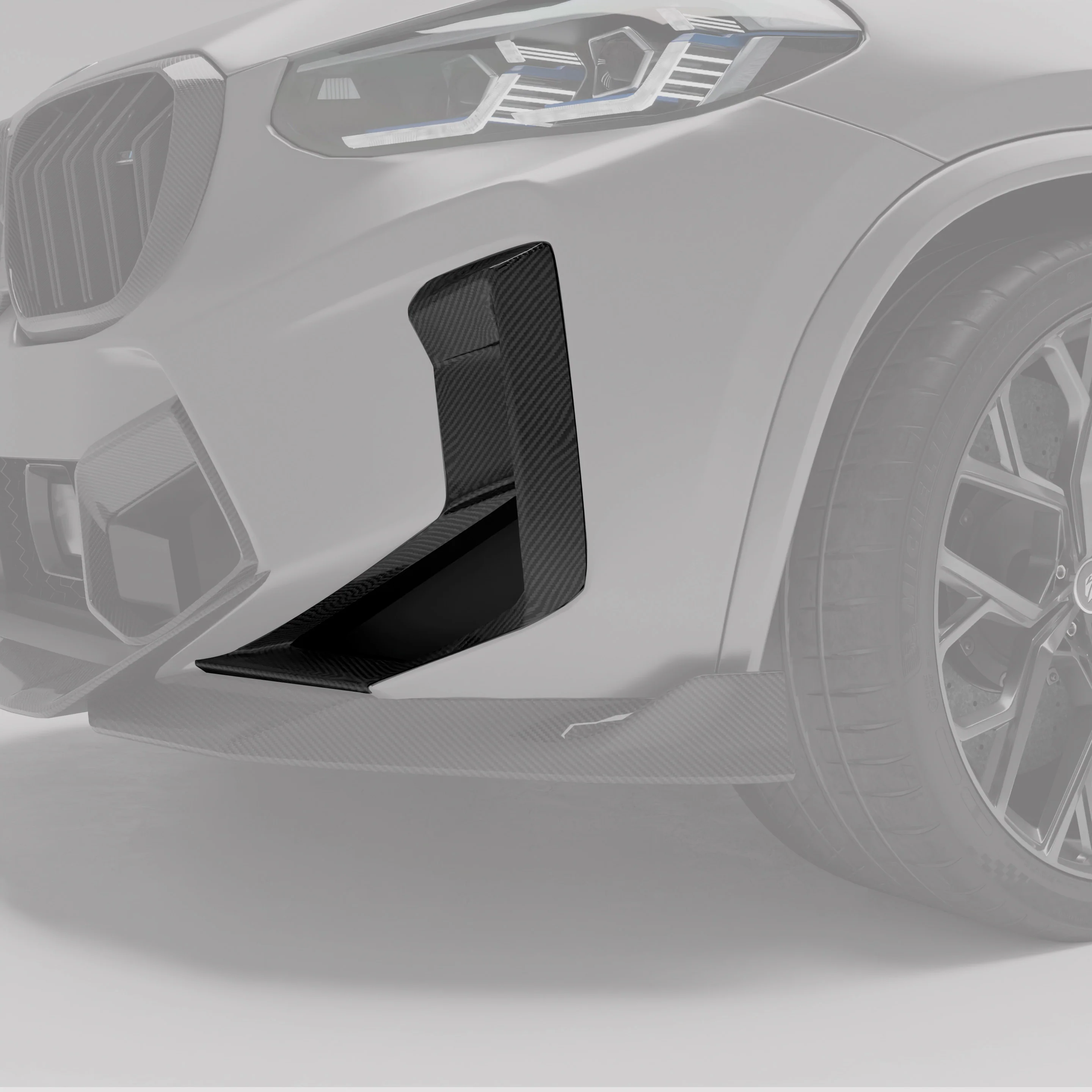 Carbon Fiber Front Bumper Air Intake Covers for BMW X3M F97 X4M F98 LCI - Image 1