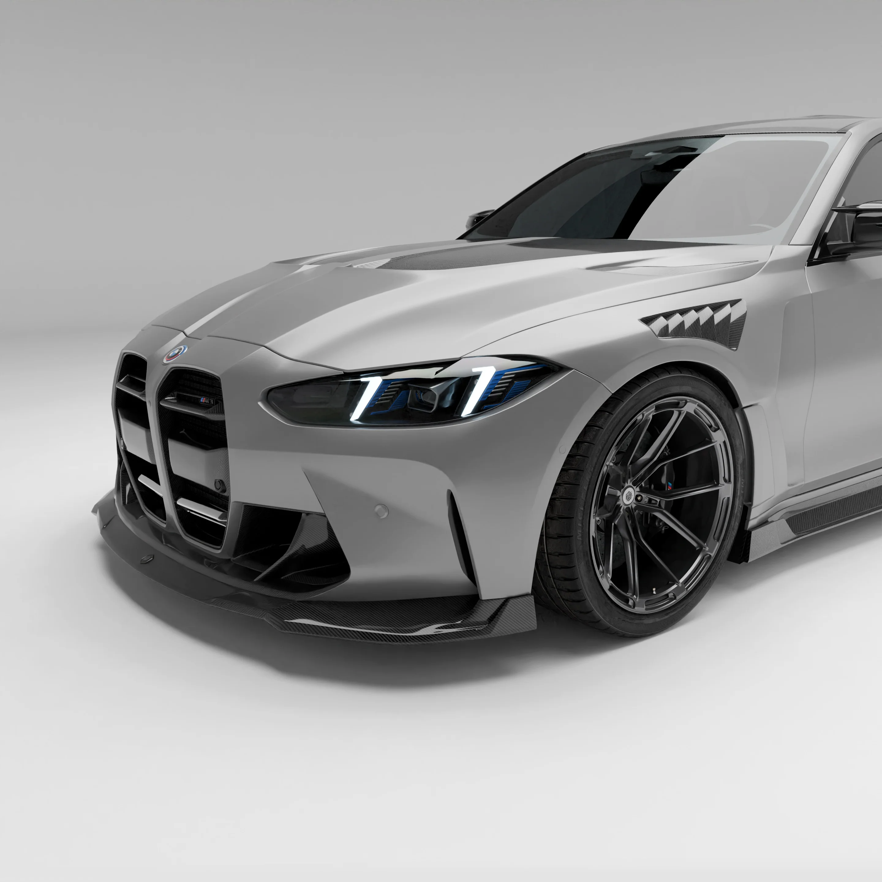 Карбонова передня губа для BMW G80 G81 M3 G82 G83 M4 (комплект: 3 шт.) thumbnail 9