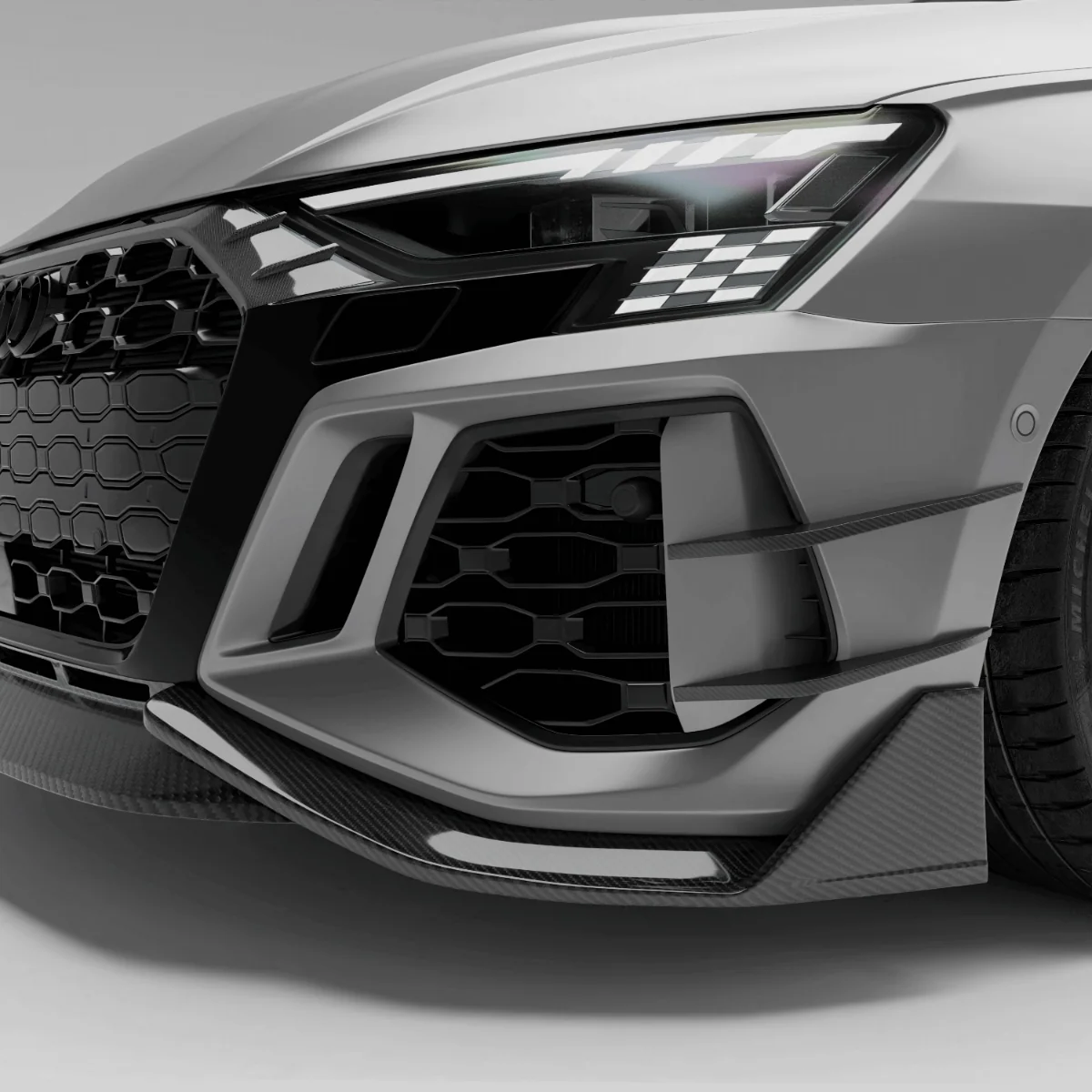 Карбонові канарди переднього бампера для Audi RS3 8Y Limousine Sportback 2021-2023 thumbnail 2