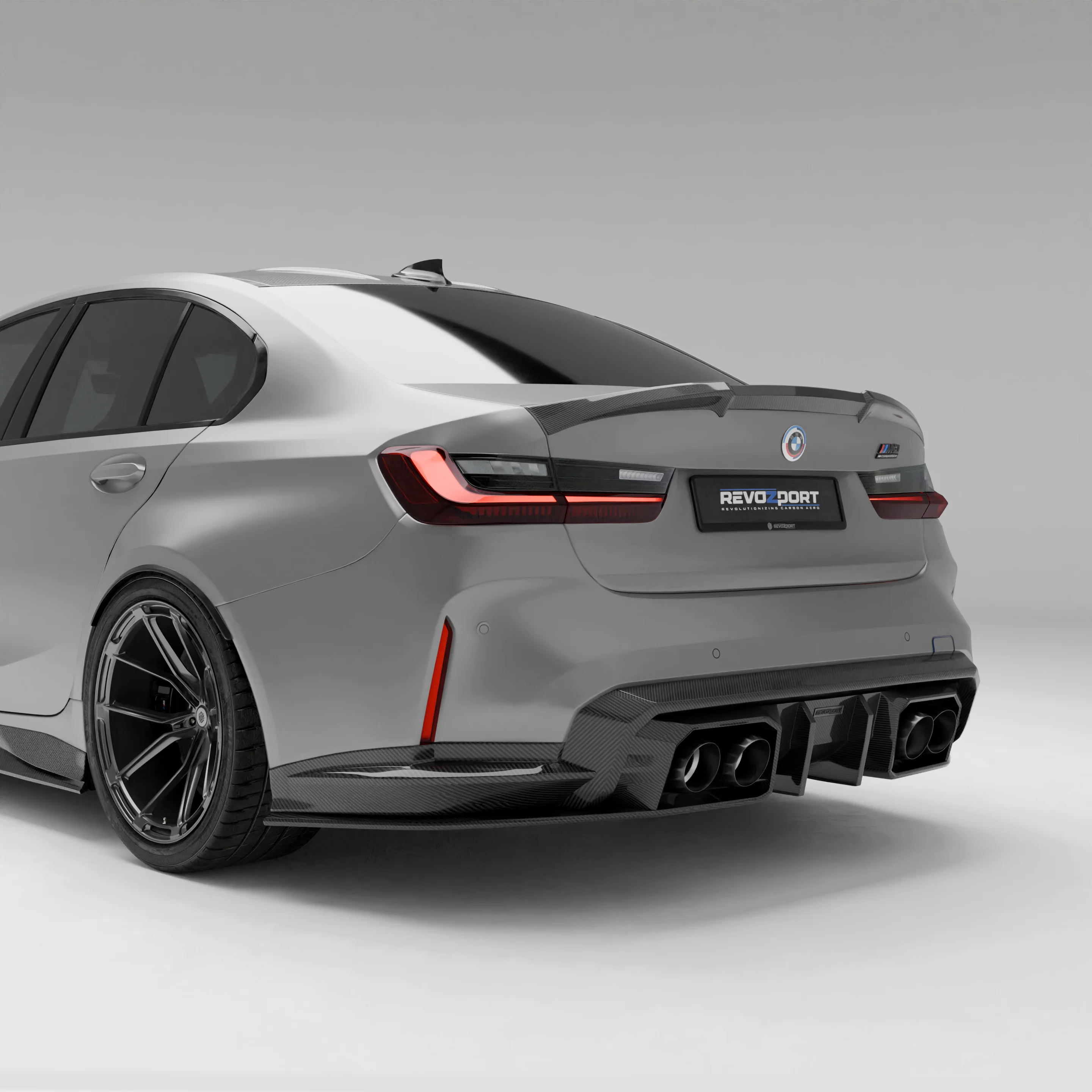 Карбоновий задній дифузор для BMW G80 G81 M3 (комплект: 6 шт.) thumbnail 2