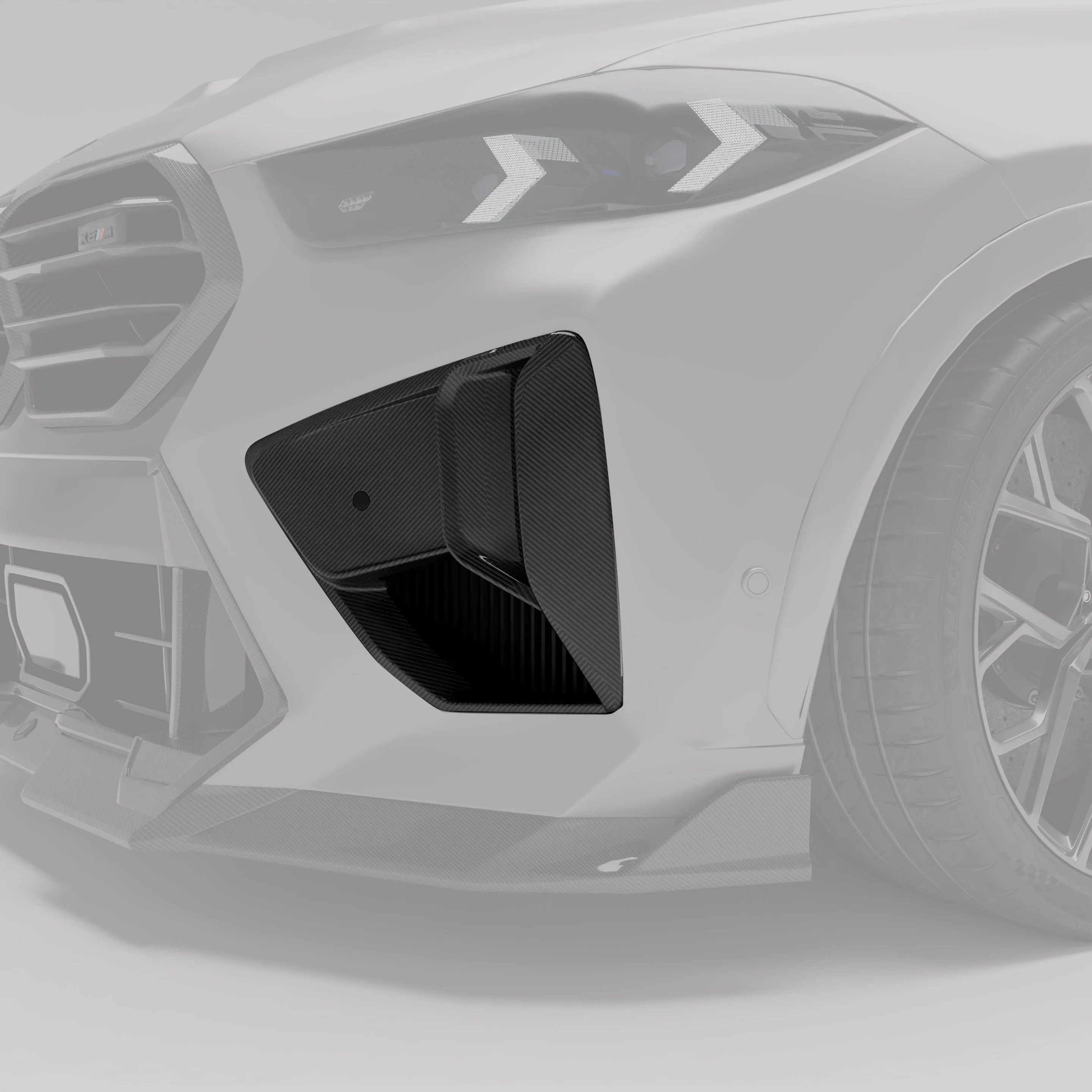 Carbon Fiber Front Bumper Vents for BMW X5M X6M F95 LCI - Image 1