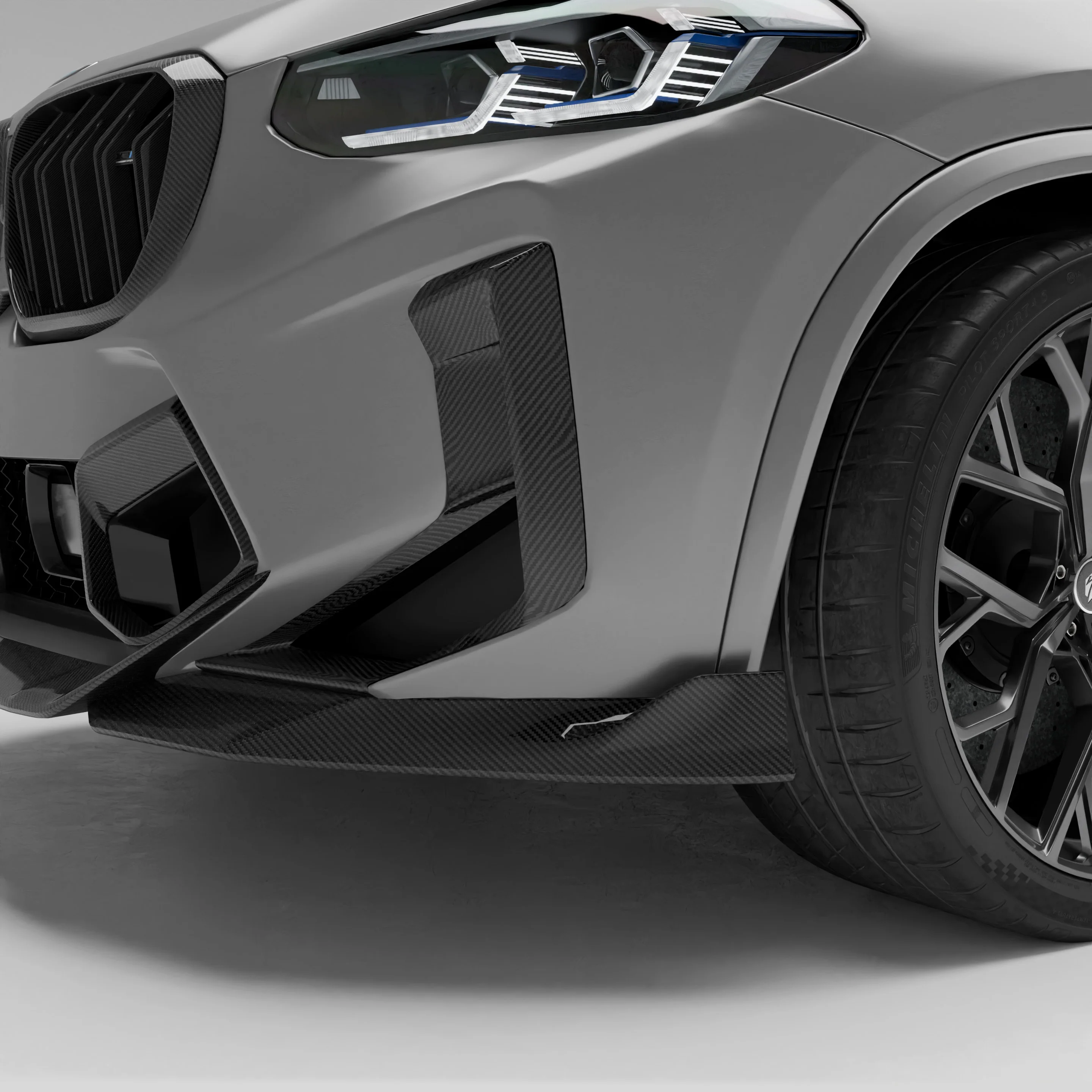 Carbon Fiber Front Bumper Air Intake Covers for BMW X3M F97 X4M F98 LCI thumbnail 2