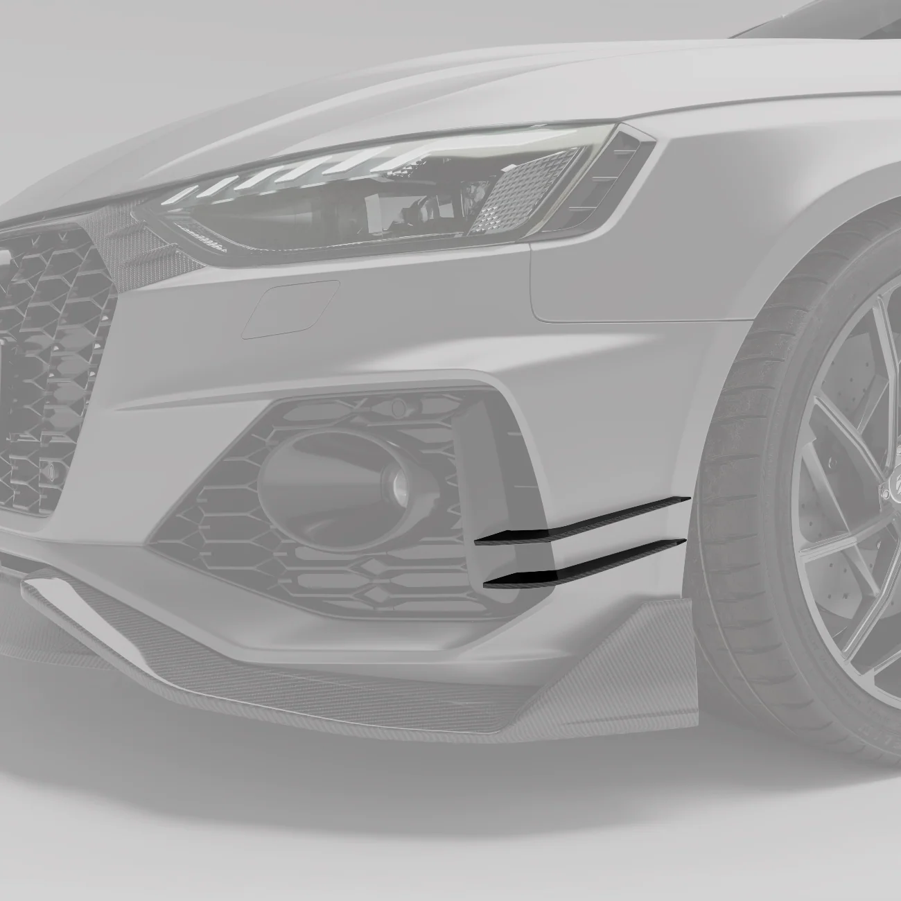Carbon Fiber Front Bumper Canards for Audi RS4 B9.5 Avant - Image 1