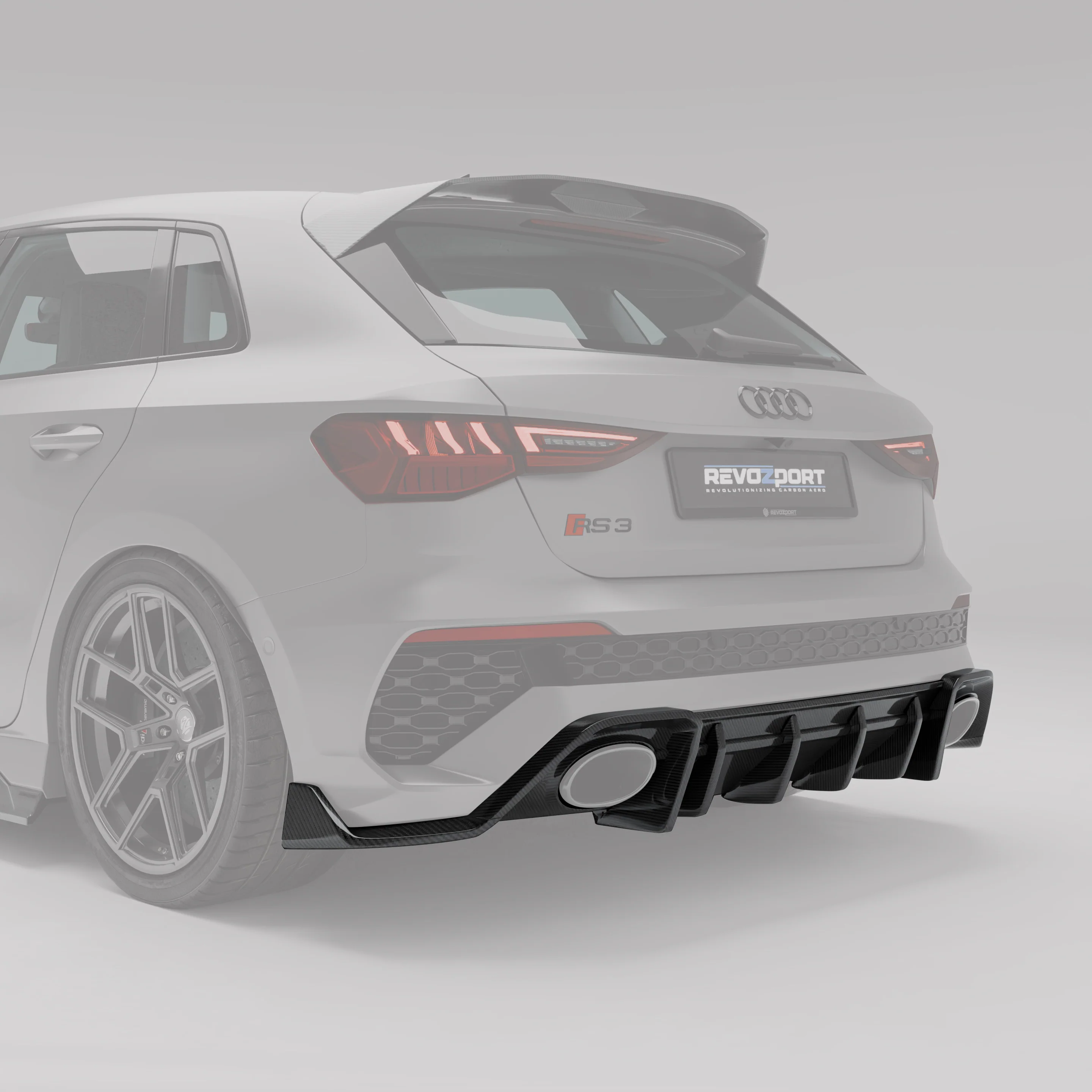 Carbon Fiber Rear Diffuser for Audi RS3 8Y Sportback 2021-2023 - Image 1
