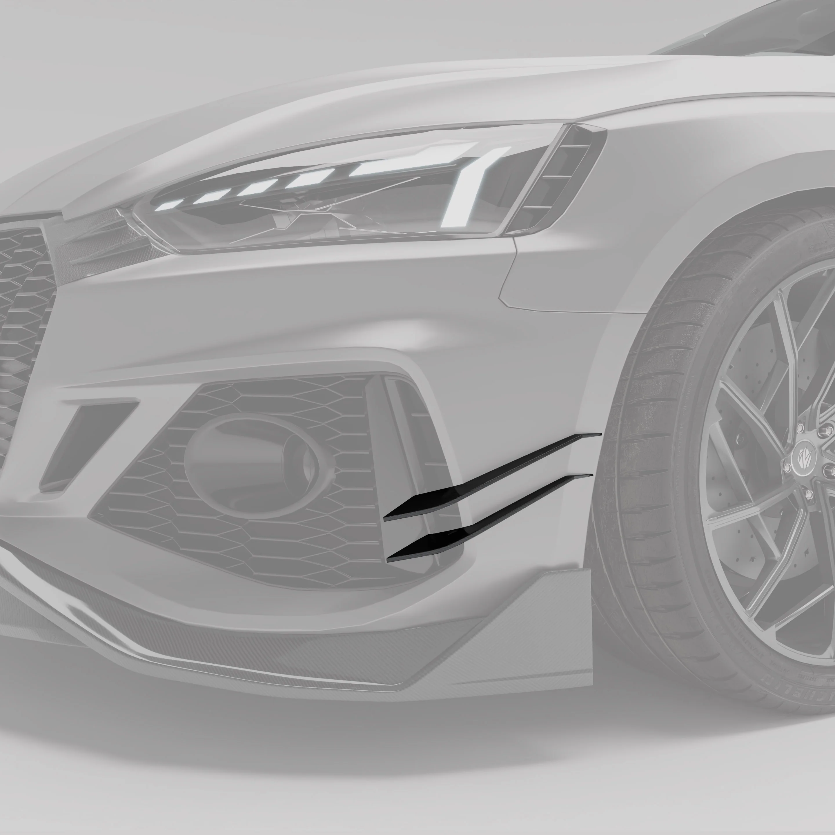 Карбонові канарди переднього бампера для Audi RS5 B9.5 Sportback thumbnail 2