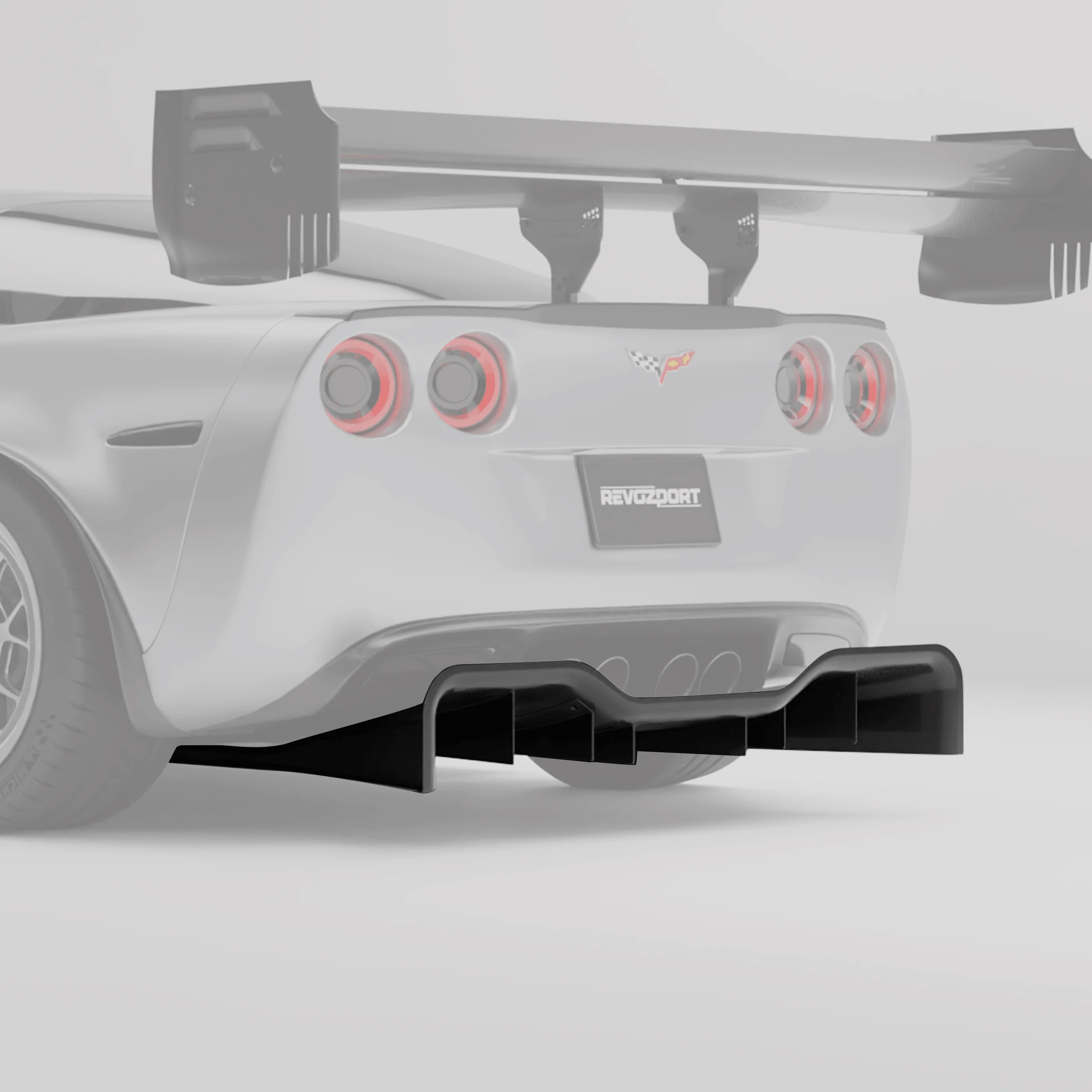 Carbon Fiber Rear Diffuser for Chevrolet Corvette C6 Base/ZR1 thumbnail 2