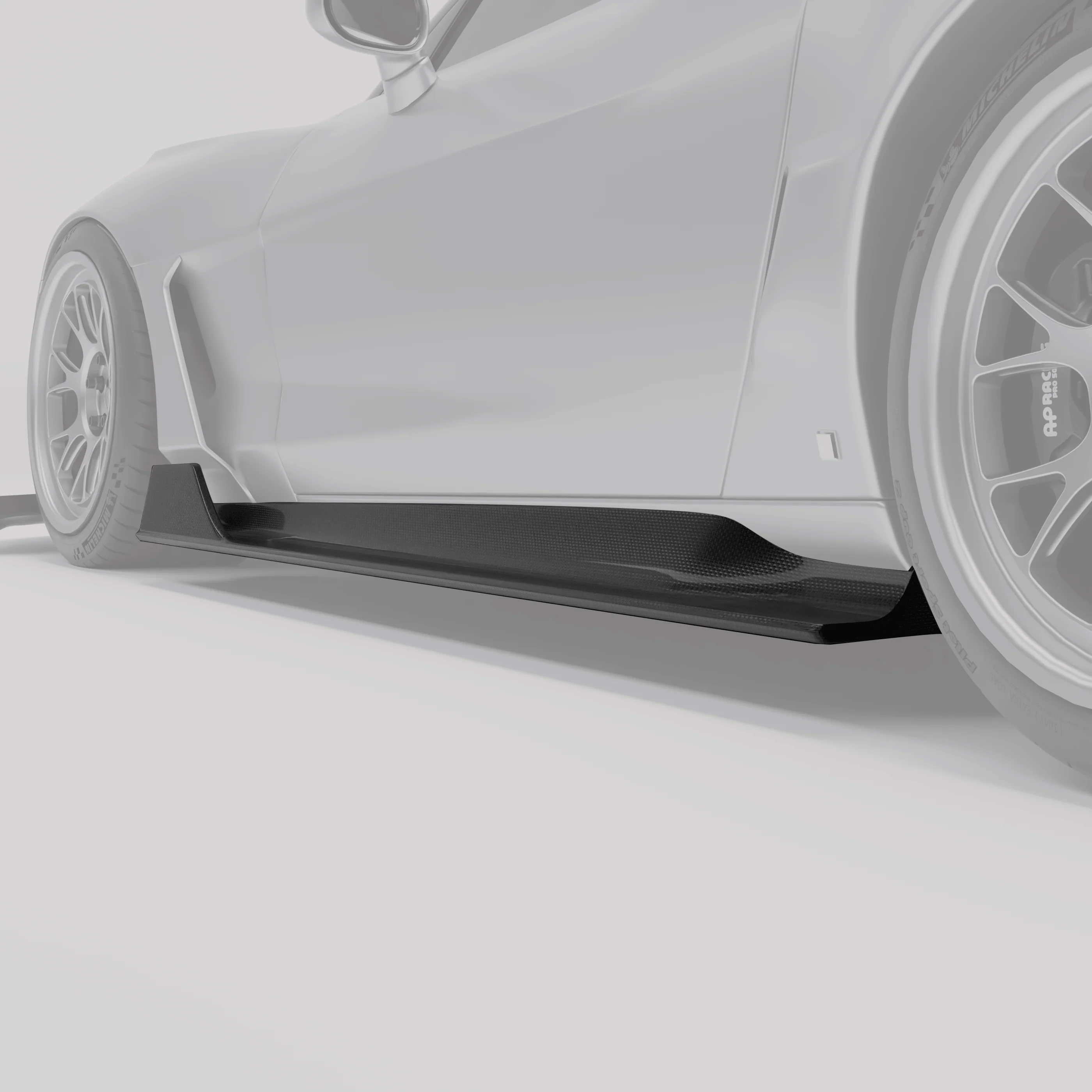 Carbon Fiber Side Skirts for Chevrolet Corvette C6 ZR1 thumbnail 2