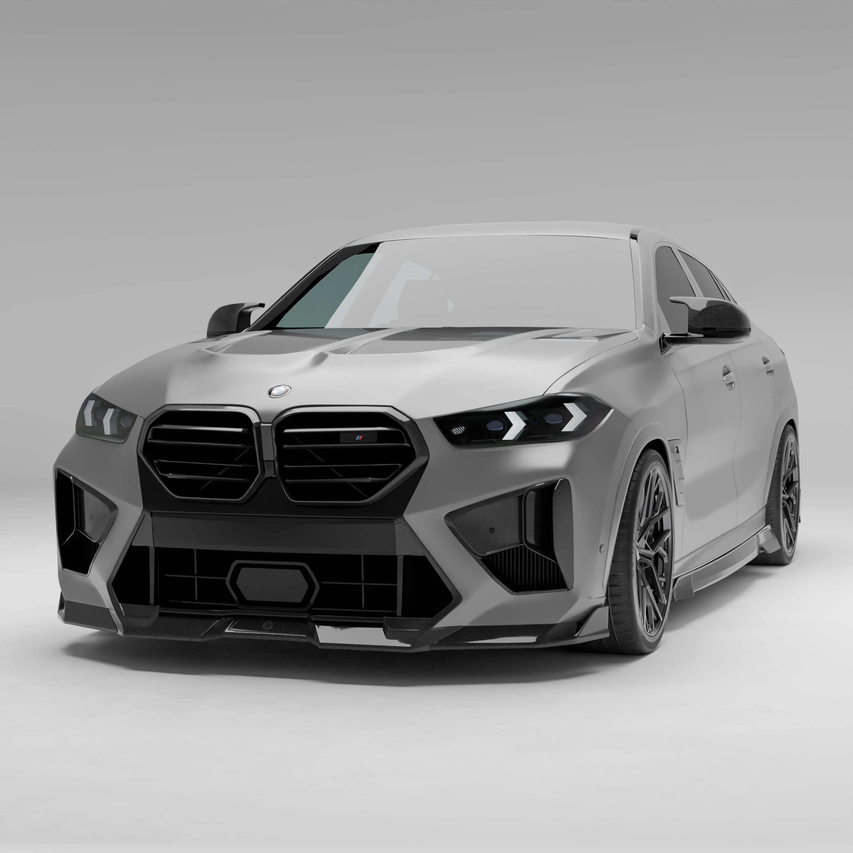 Карбоновий передній спліттер для BMW X6M F96 LCI thumbnail 2