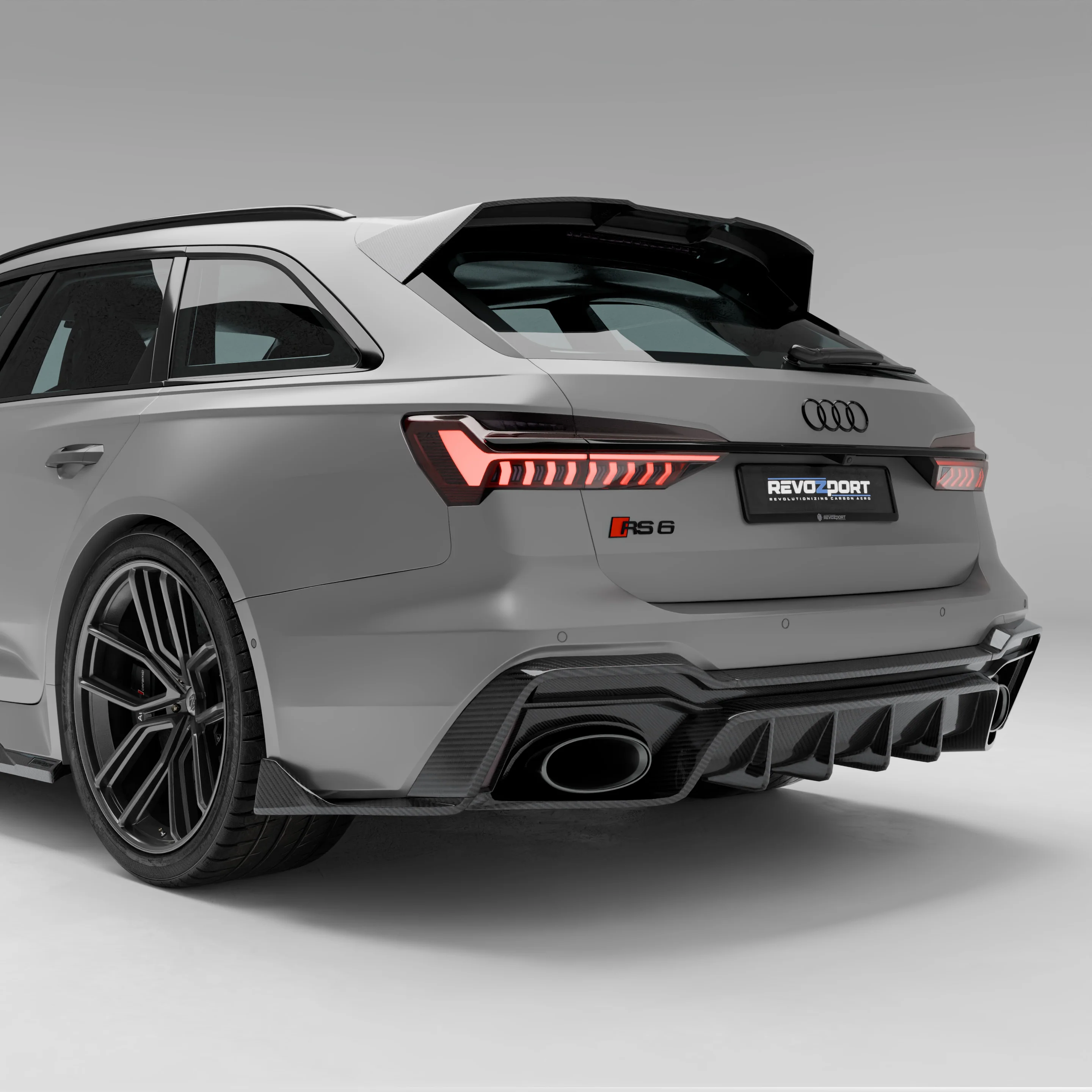 Карбоновий задній дифузор для Audi RS6 C8 thumbnail 3