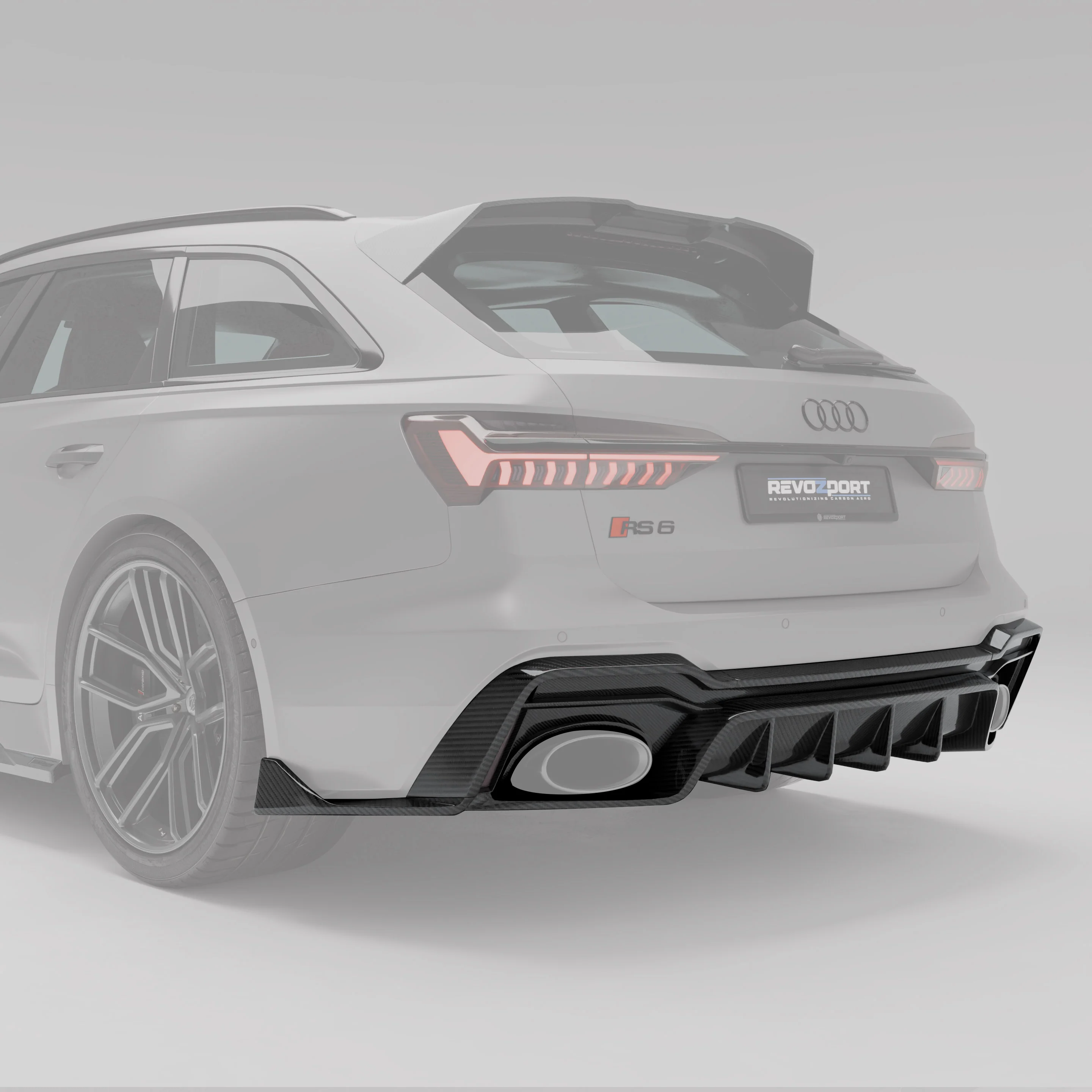 Карбоновий задній дифузор для Audi RS6 C8