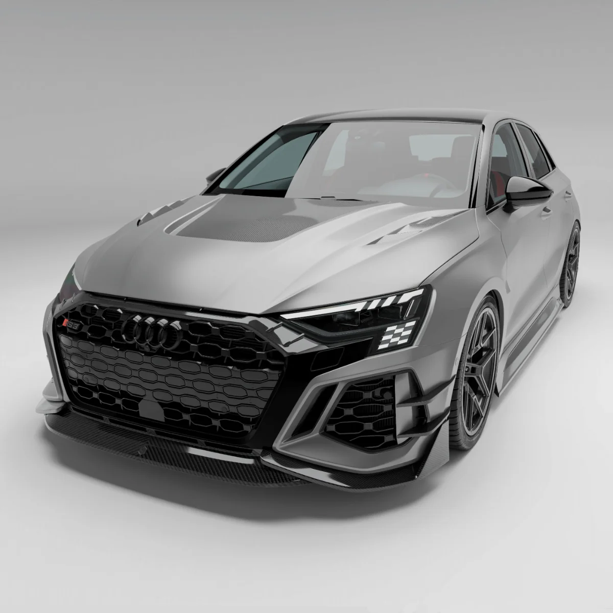 Карбонова передня губа для Audi RS3 8Y Limousine Sportback 2021-2023 thumbnail 8