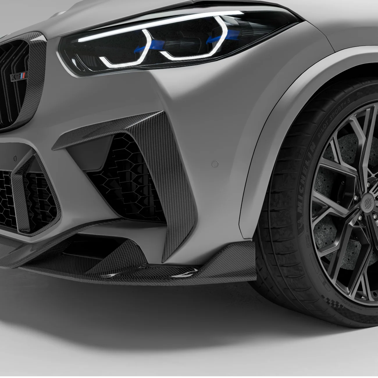 Карбонові канарди переднього бампера для BMW X5M F95 thumbnail 3