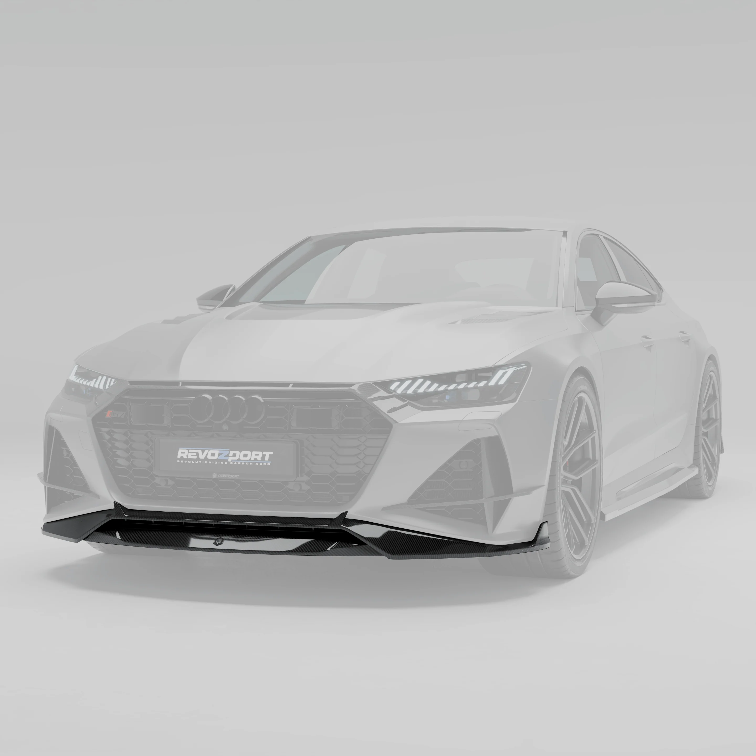 Carbon Fiber Front Lip Diffuser for Audi RS6 RS7 C8 - Image 1