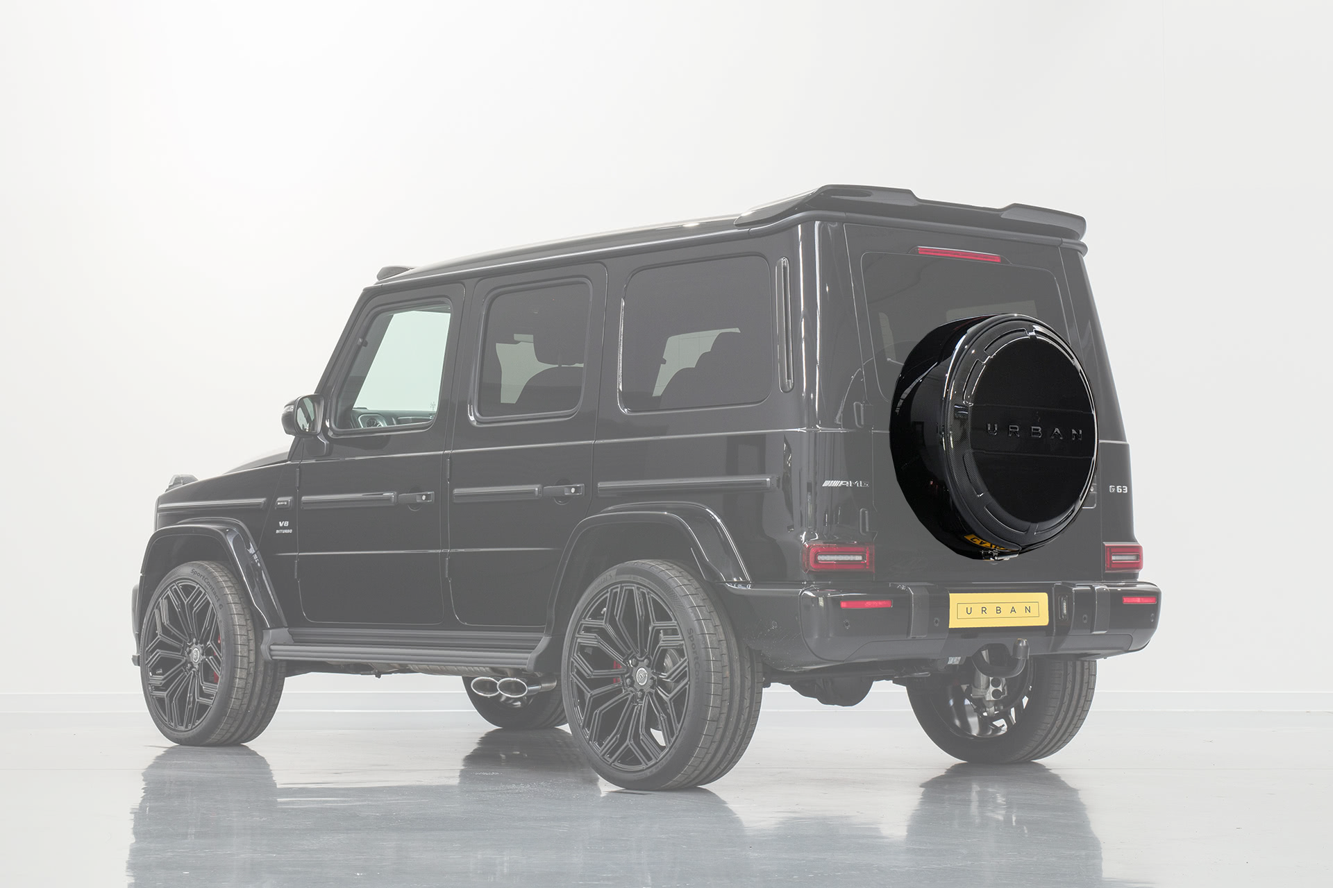 Mercedes W463A G-Wagon Softkit / Widetrack Visual Carbon Fibre Rear Wheel Carrier - Image 1