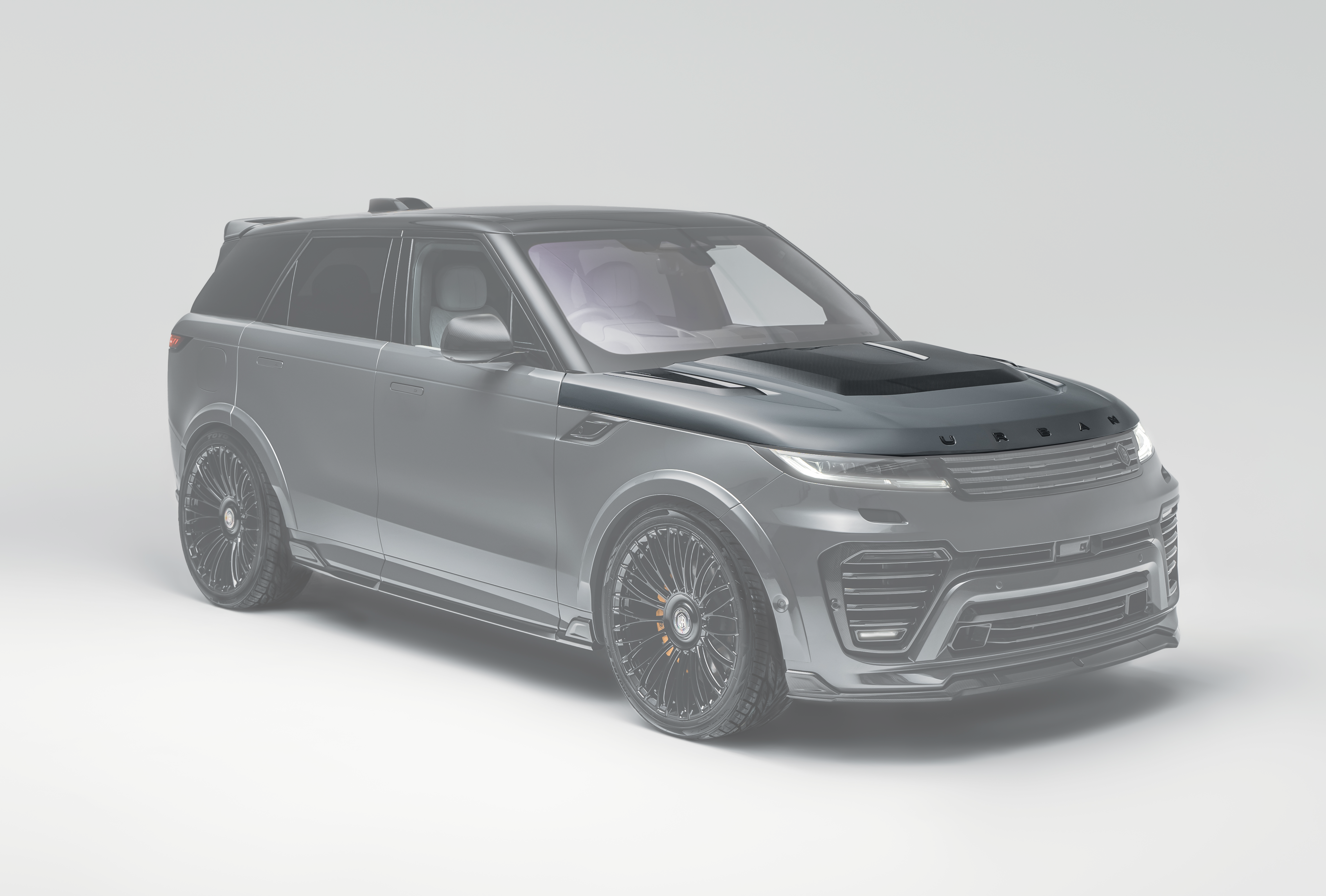 Urban Semi-Visual Carbon Fibre Bonnet Assembly with Visual Top Vents for Range Rover Sport L461 - Image 1