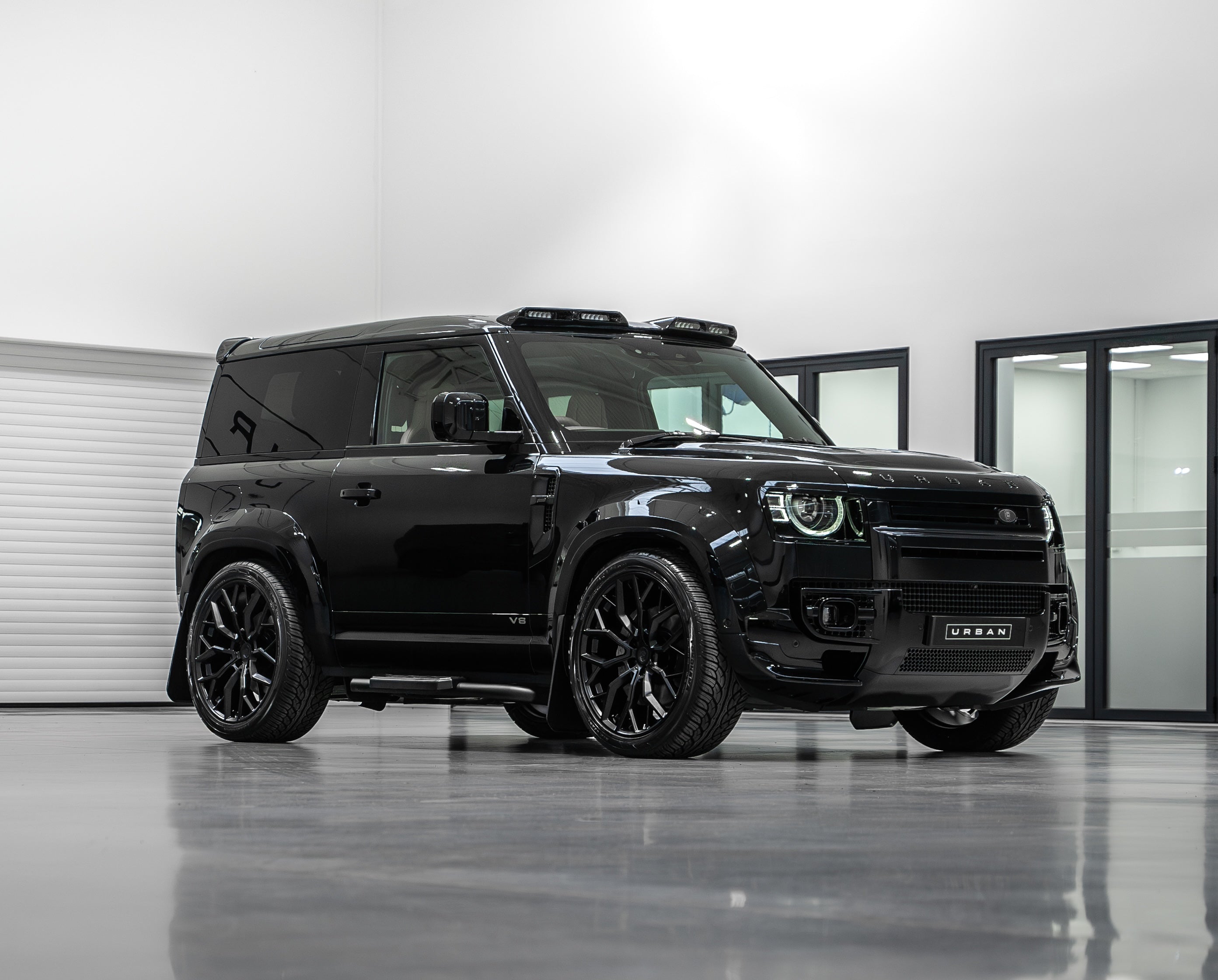 Urban Chequer Finish Side Steps for Defender L663 90 thumbnail 2